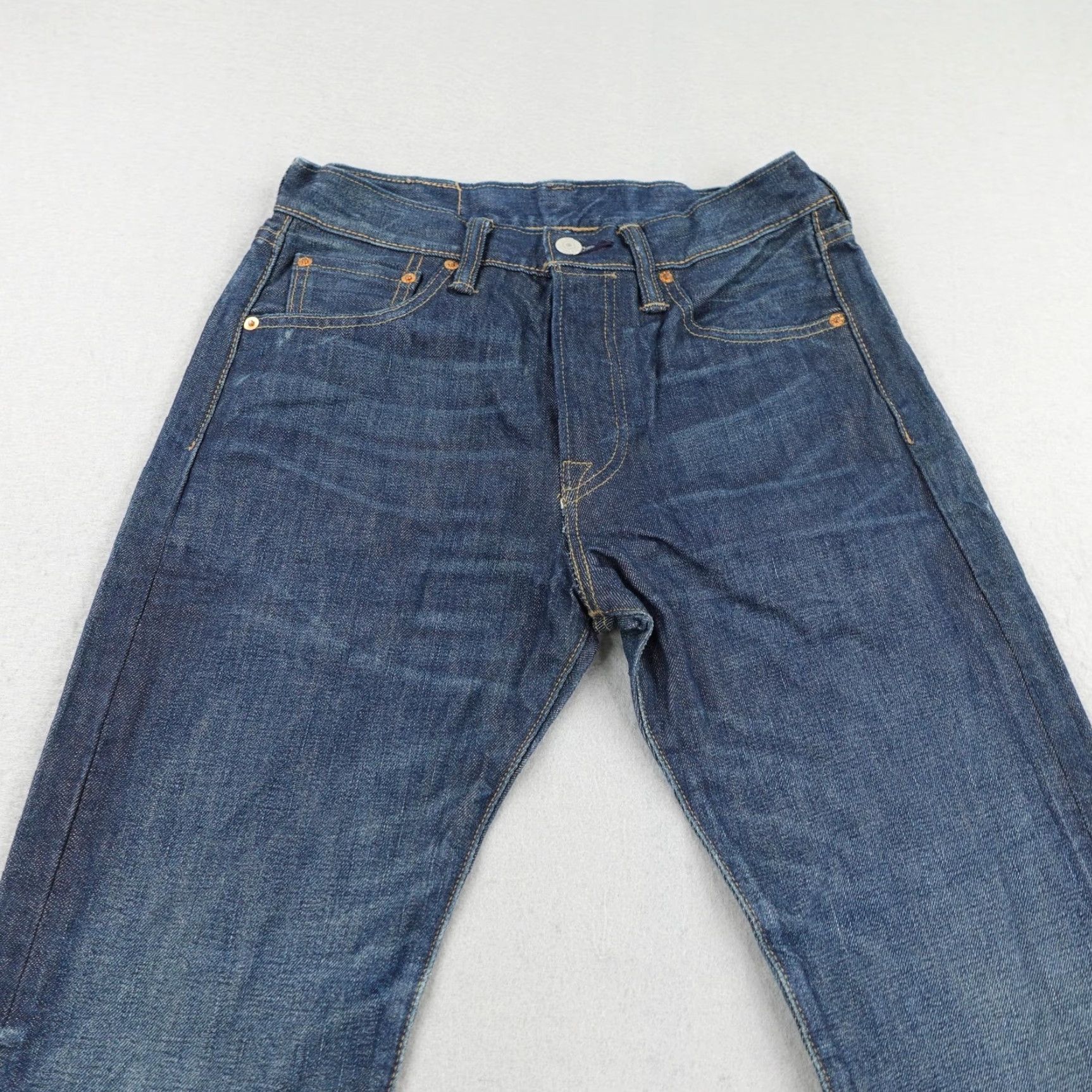 Levi's VINTAGE Levi's Jeans Mens 501 Button Fly Straight Leg Denim 29x32 Blue Red Tab 501 Series Mens Size US 29 - 2 Thumbnail