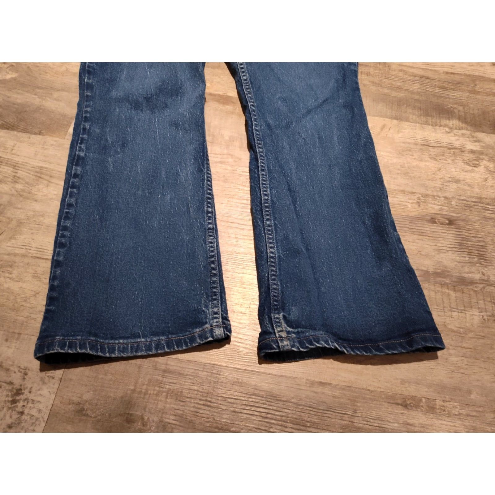 Denime VINTAGE Texas Jeans Women's Jean Size 18 Bootcut Dark Blue Denim Stretch High Rise 5-Pocket US Made Size 40" / US 18 - 2 Thumbnail