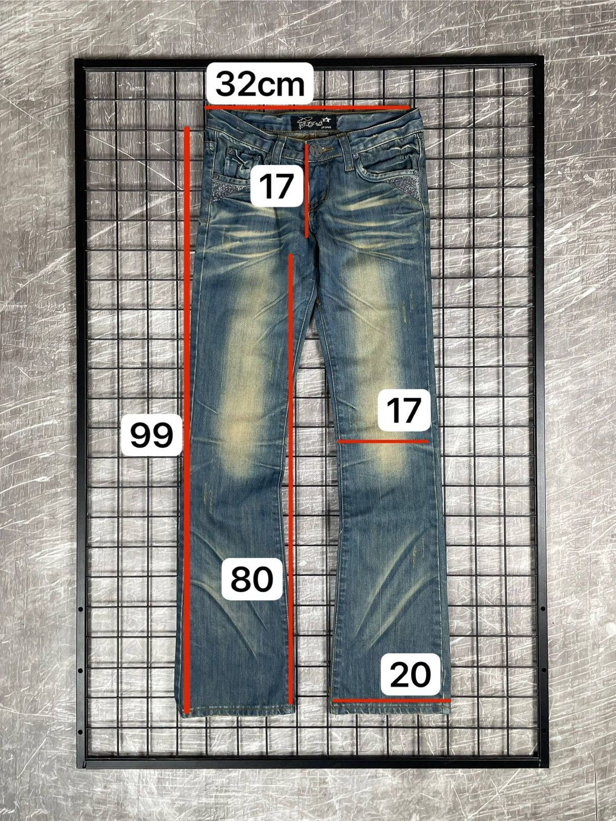 Tornado Mart 00s Y2K Fade Low Rise Jeans Miss Sixty DG LGB Hysteric Vibe Size 25" / US 0 / IT 36 - 11 Thumbnail