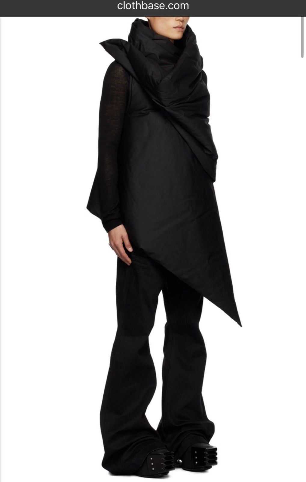 Rick Owens Drkshdw $1,370 GLEAM VEST WRAP COCOON DARK DUST XL Size US L / EU 52-54 / 3 - 9 Thumbnail