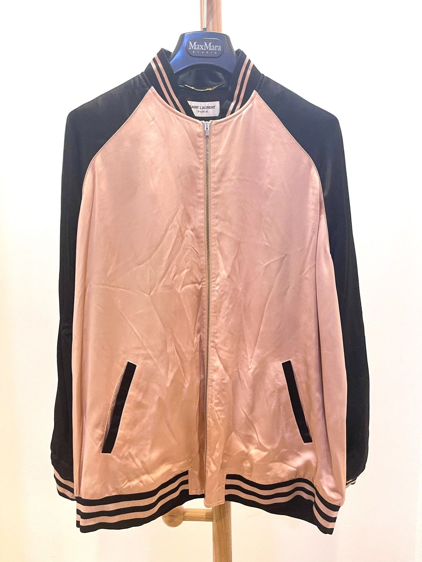 Saint Laurent Paris Saint Laurent Pink Classic Bomber Jacket Size S / US 4 / IT 40 - 1 Thumbnail