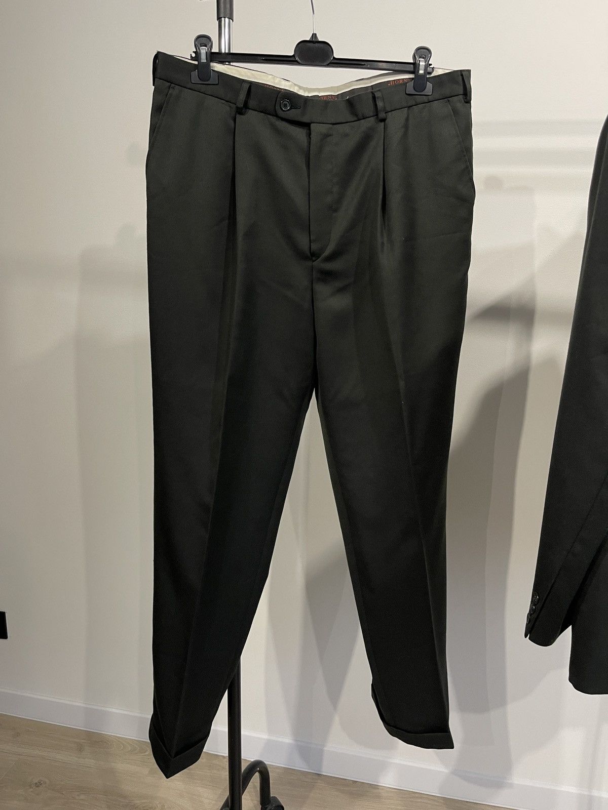 Vintage Vintage classic suit double-breasted khaki blazer trousers Size 46R - 4 Thumbnail