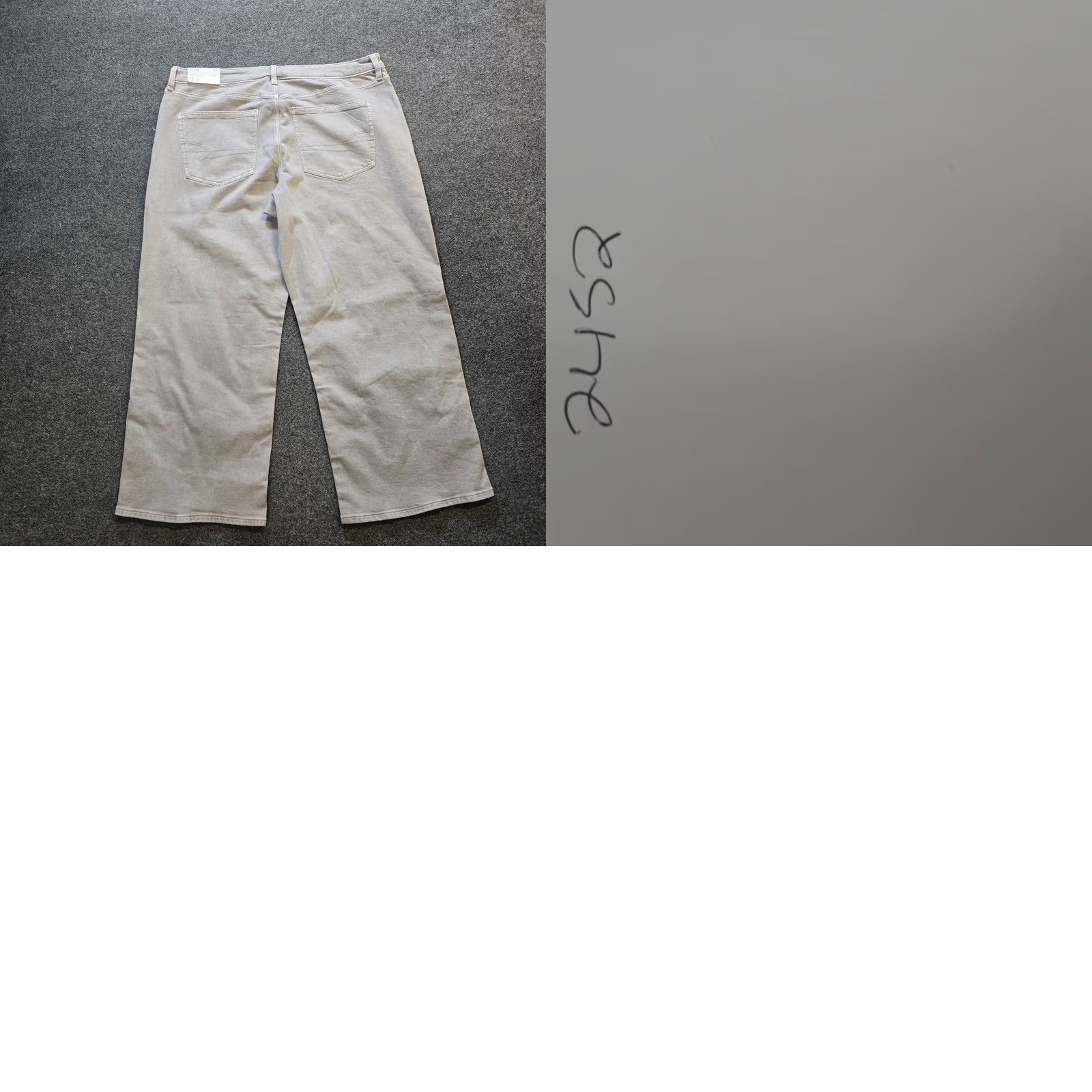 American Eagle Outfitters American Eagle Jeans Womens Size 18 Gray Stovepipe Wide Leg Denim Baggy Capsule Size 40" / US 18 - 9 Thumbnail