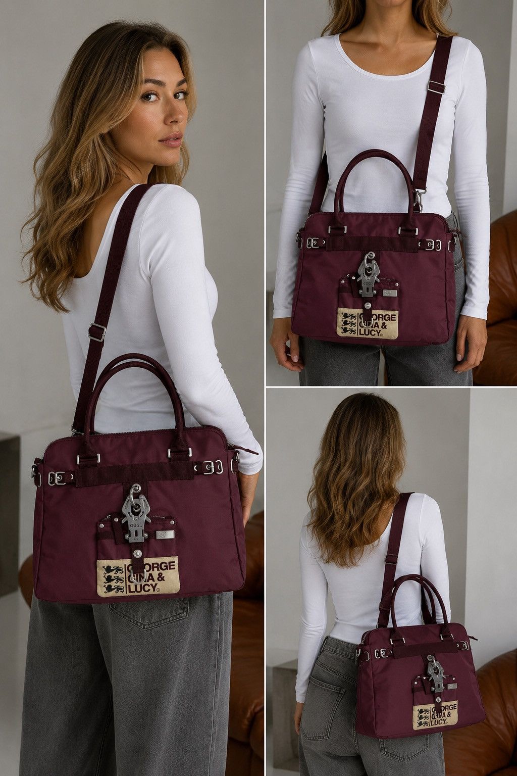 George Gina & Lucy George Gina & Lucy Grace Burgundy Y2K Bag Avantgarde Size ONE SIZE - 2 Thumbnail