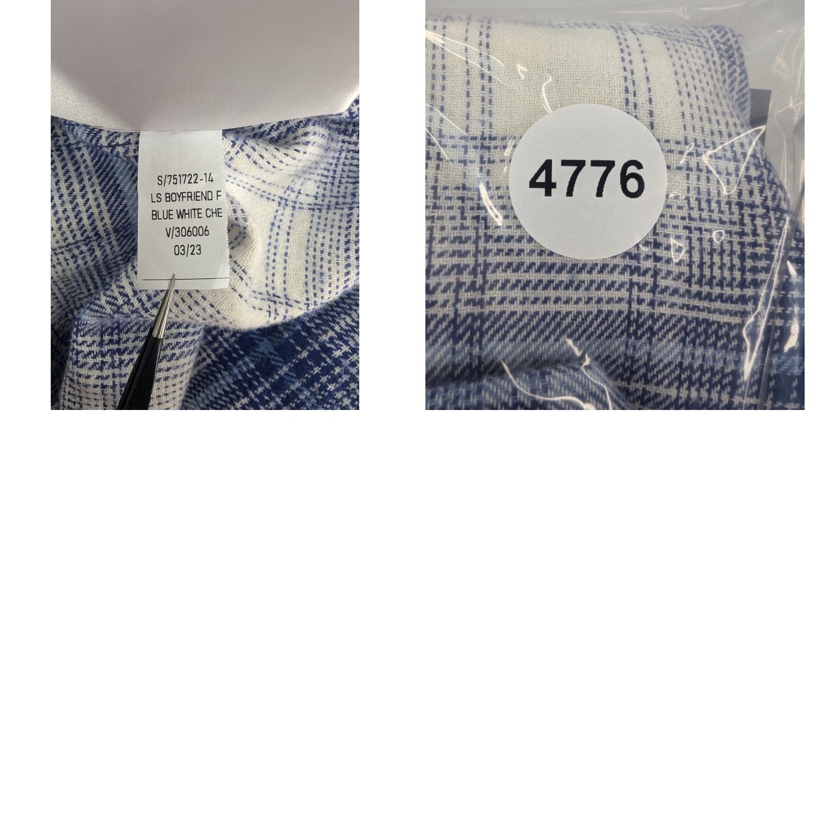 Old Navy VINTAGE Old Navy Women's Shirt XS Plaid Blue White Flannel Button-Up with Pockets Size XS / US 0-2 / IT 36-38 - 8 Thumbnail