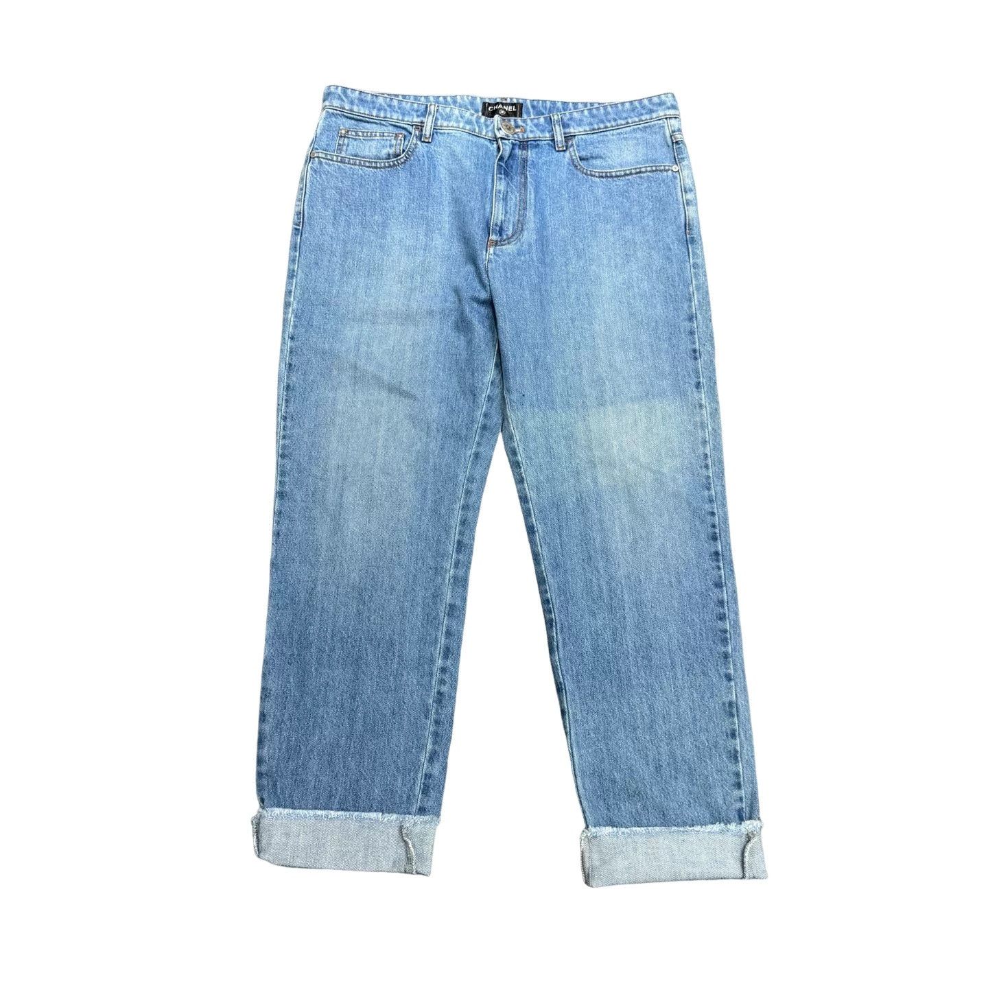 Chanel Chanel x Pharrell Rhinestone Logo Denim Jeans EU 48 Size US 32 / EU 48 - 1 Thumbnail