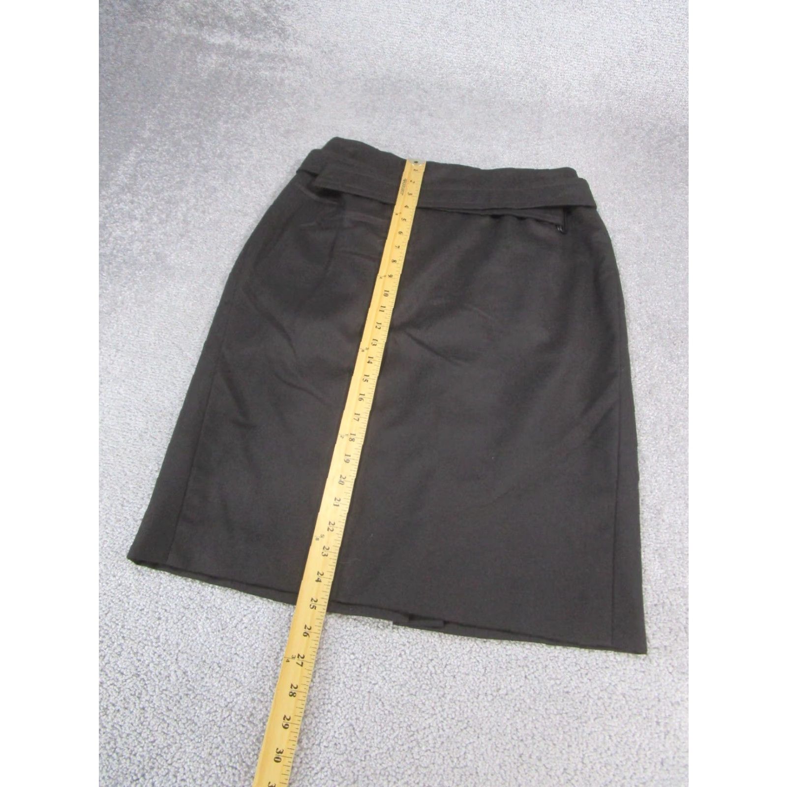 Akris VINTAGE Akris Womens Skirt Midi Pencil Wool Black Size 14 Business Casual Party Size 36" / US 14 / IT 50 - 2 Thumbnail