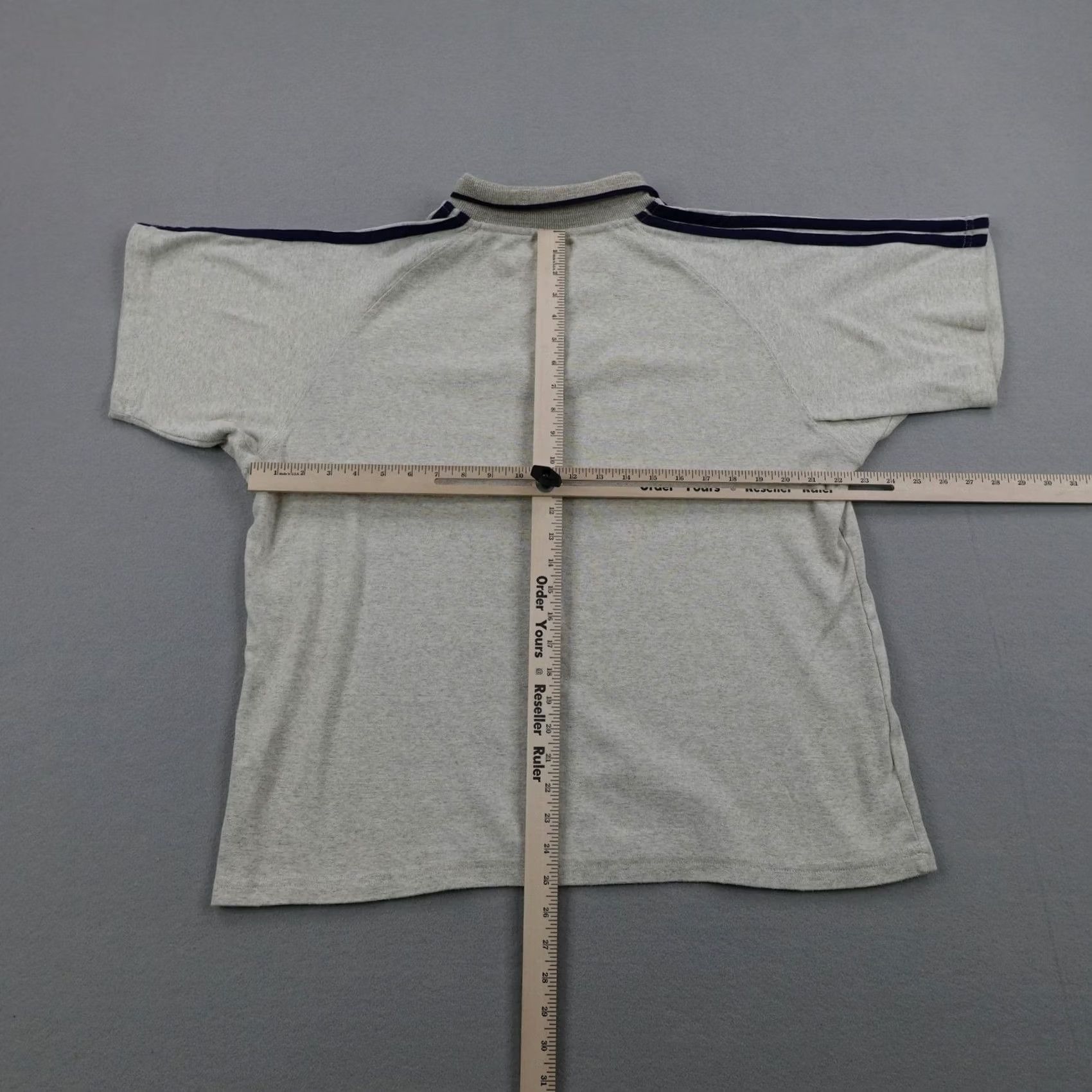 Adidas VINTAGE Adidas Equipment Polo Shirt Men XL Gray Blue Stripe 1/4 Zip Pullover 90s Size US XL / EU 56 / 4 - 4 Thumbnail