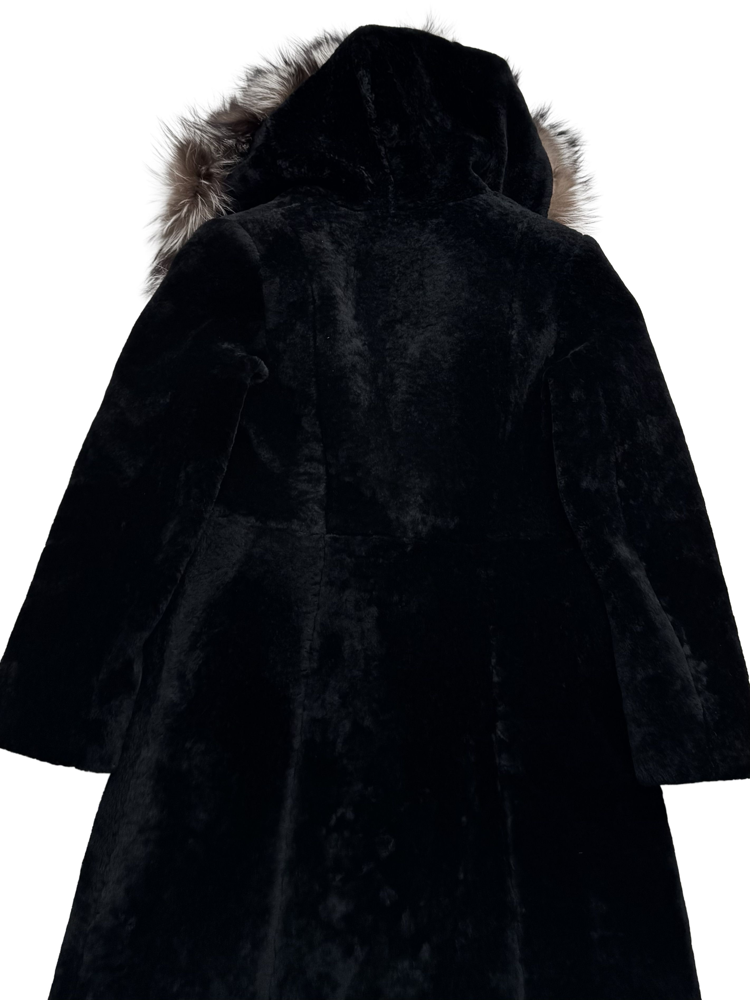 Vintage Vintage Real Lambskin Hooded Coat Size L / US 10 / IT 46 - 14 Thumbnail