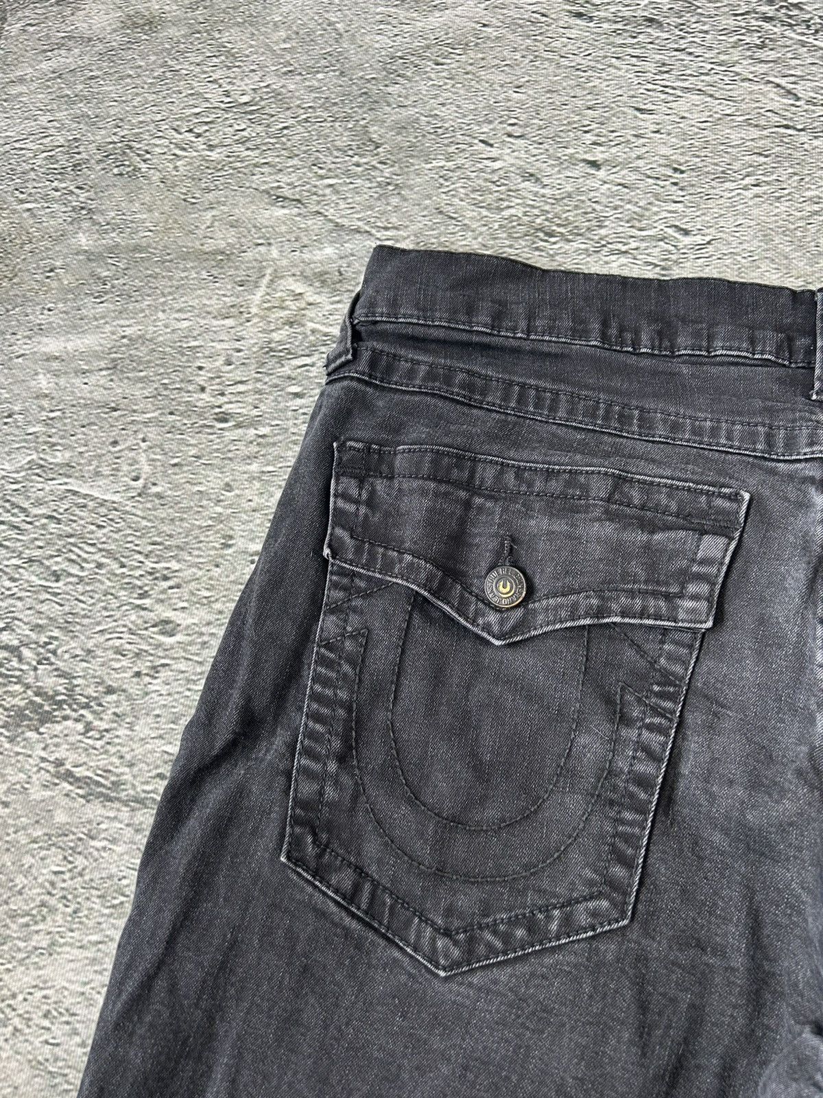True Religion × Vintage True Religion vintage black jeans denim pants Y2K Ricky Size US 38 / EU 54 - 3 Thumbnail