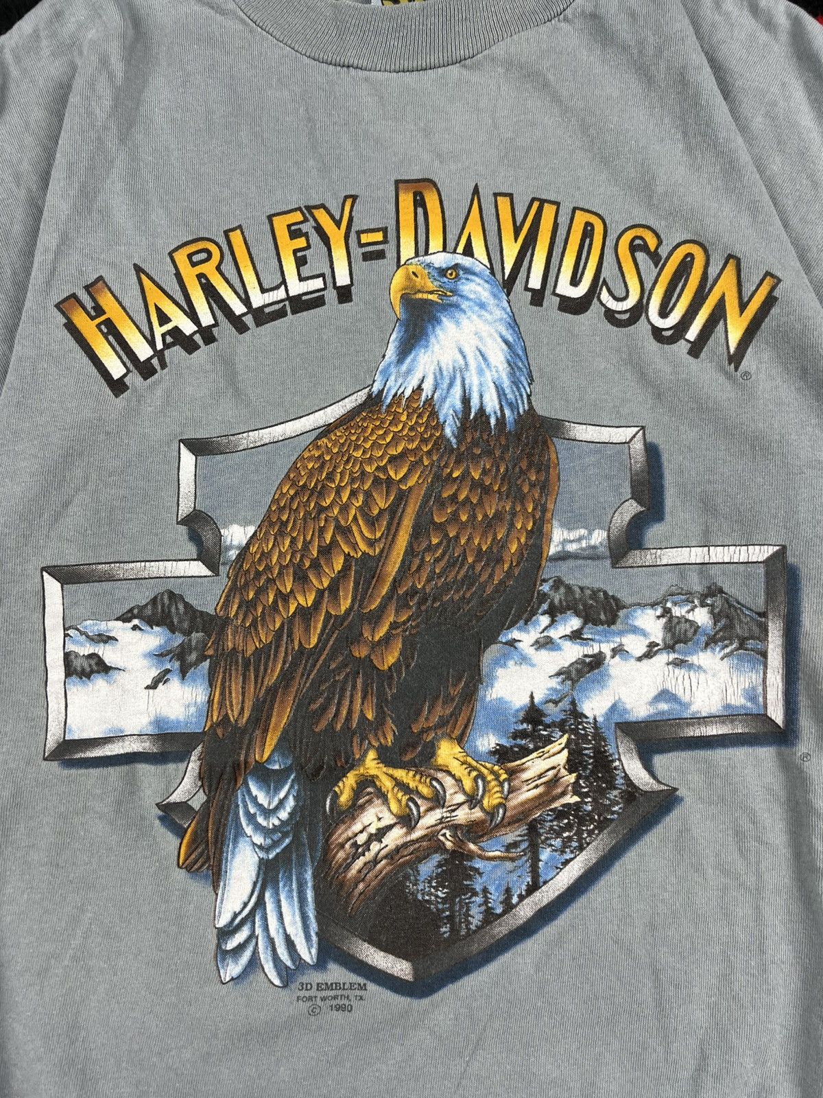 Harley Davidson Vintage Harley Davidson 1990 3D Emblem USA Eagle Y2K Tee Size US XL / EU 56 / 4 - 8 Thumbnail