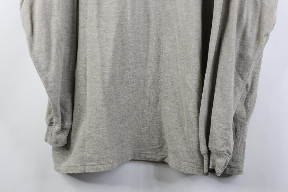 Vintage Vintage 90s Streetwear Long Sleeve Polo Shirt Gray Size US XXL / EU 58 / 5 - 3 Thumbnail