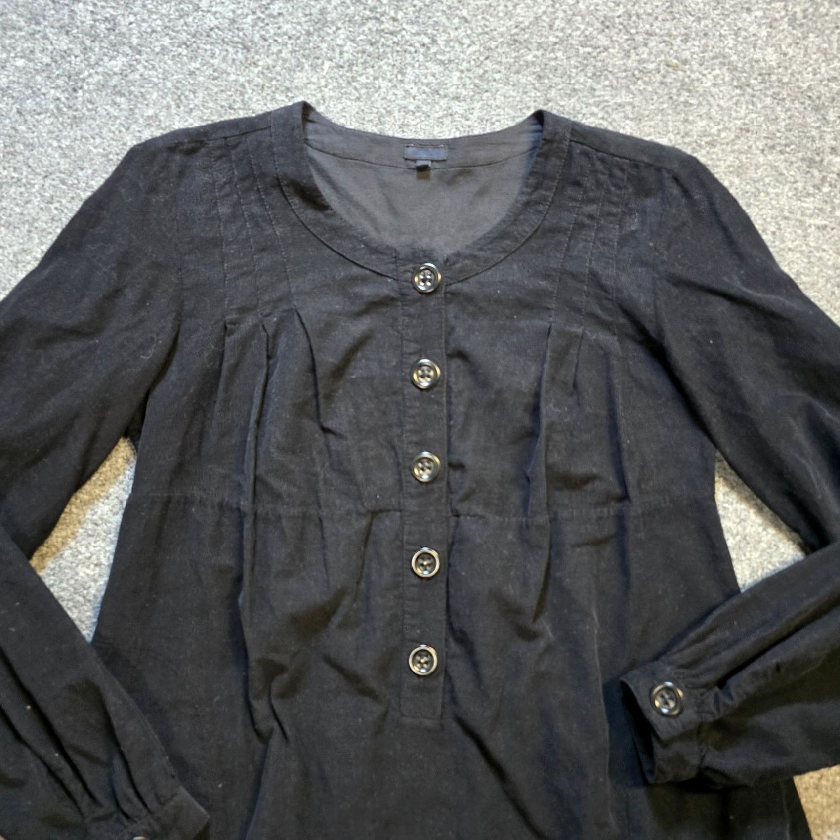 Hartford Hartford Dress Shirt Dress Womens Size 2 Black Corduroy Long Sleeve Capsule Minimalist Size XS / US 0-2 / IT 36-38 - 2 Thumbnail