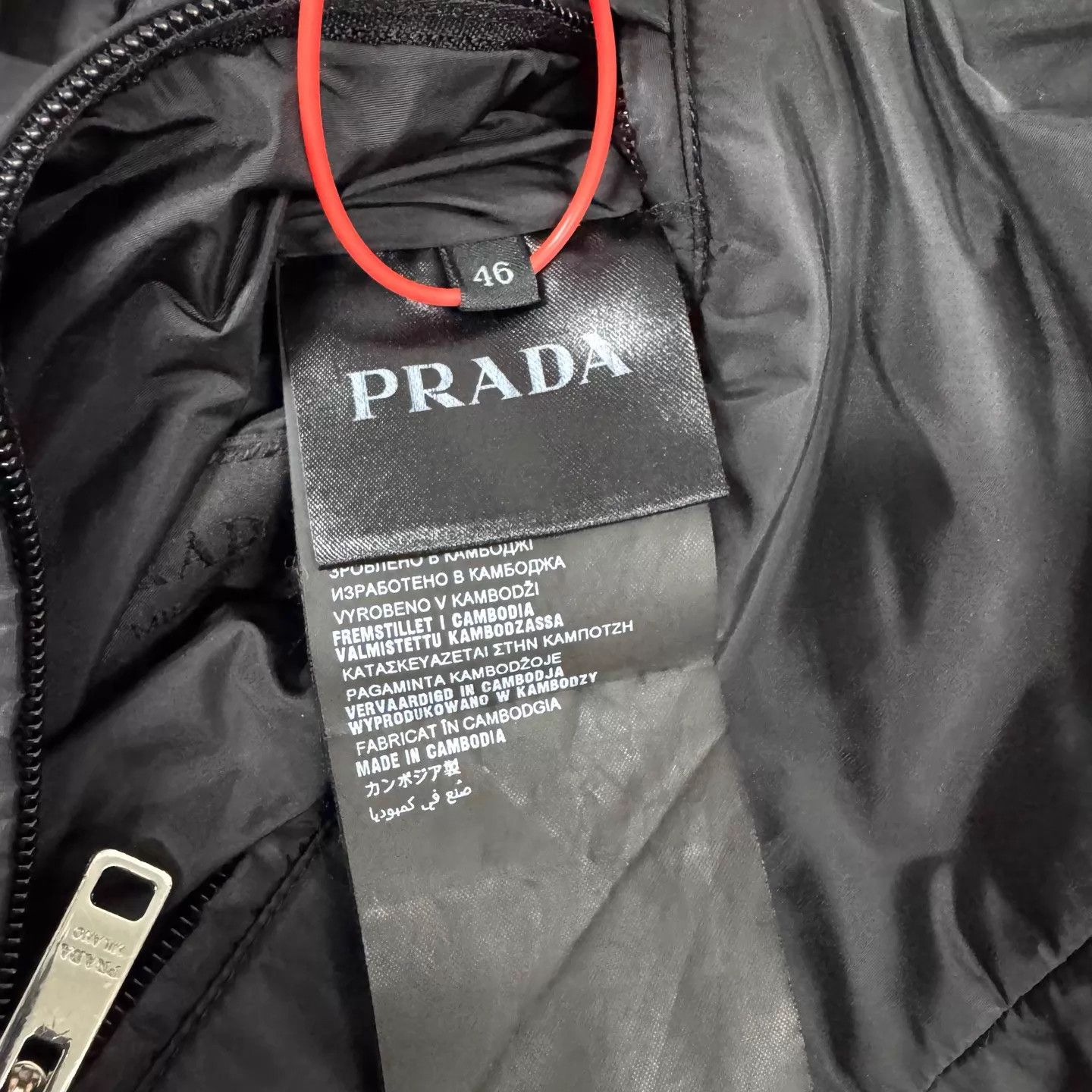 Prada Prada Black Hooded Double Quilted Jacket Triangle Logo 46 Size US S / EU 44-46 / 1 - 8 Thumbnail
