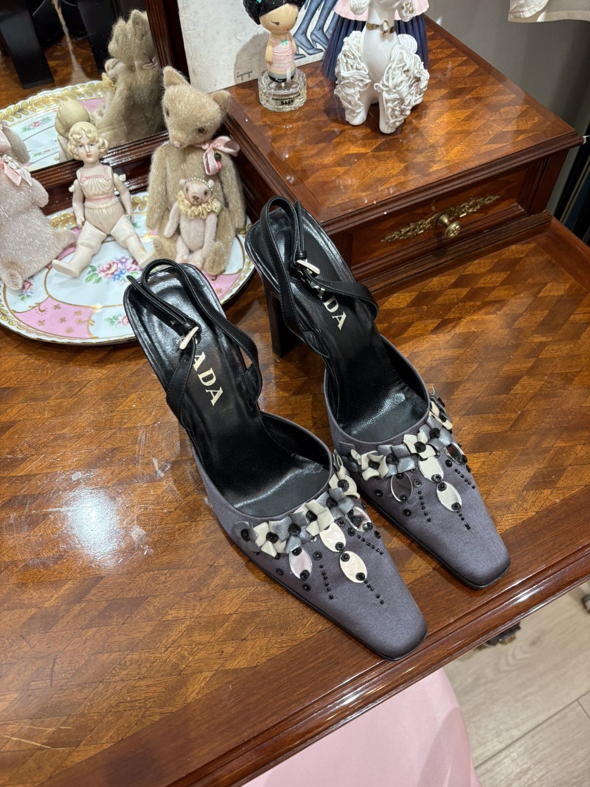 Prada Prada FW99 satin floral heels Size US 8.5 / IT 38.5 - 16 Thumbnail