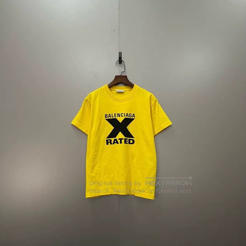 Balenciaga Balenciaga Yellow patterned print logo short-sleeve Size US M / EU 48-50 / 2 - 1 Thumbnail
