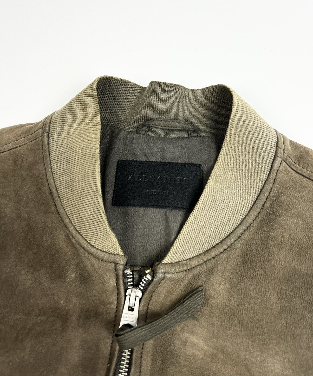 Allsaints Vintage AllSaints Leather Bomber Jacket Double Colour y2k Size US M / EU 48-50 / 2 - 9 Thumbnail