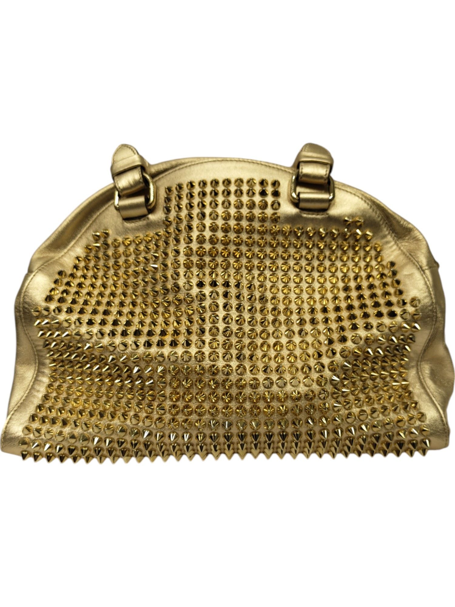 Christian Louboutin Gold Panettone Spiked Bowler Bag Size ONE SIZE - 2 Thumbnail