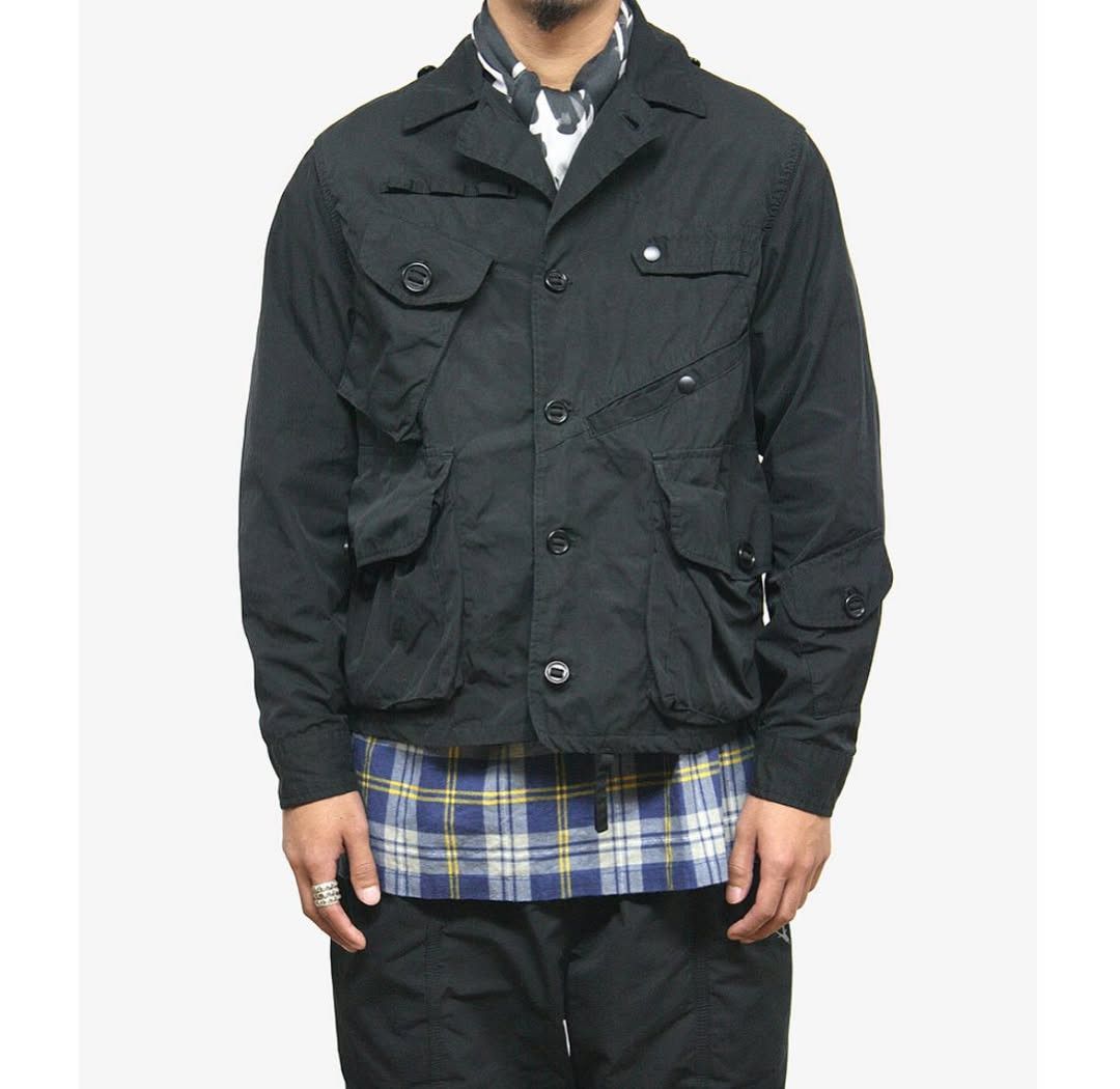 Japanese Brand A.Blue Garments Tenkara Shirt Nylon Wax Jacket Black Size US M / EU 48-50 / 2 - 7 Thumbnail