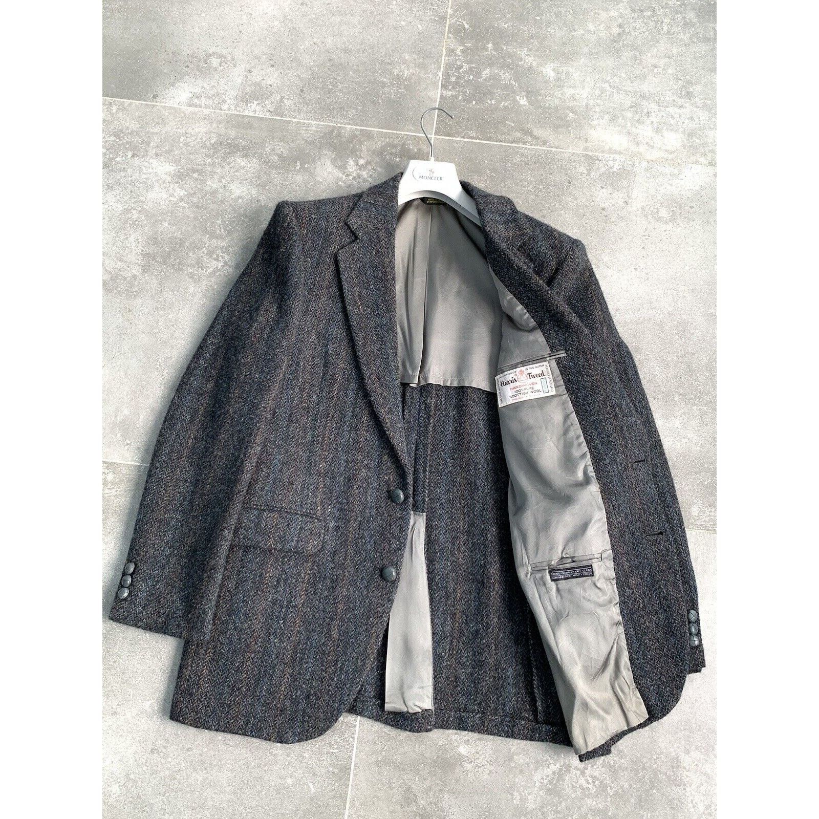 Harris Tweed × Vintage Men's HARRIS TWEED MADE IN USA Sport Blazer Jacket EU50 UK40 Size 50R - 6 Thumbnail