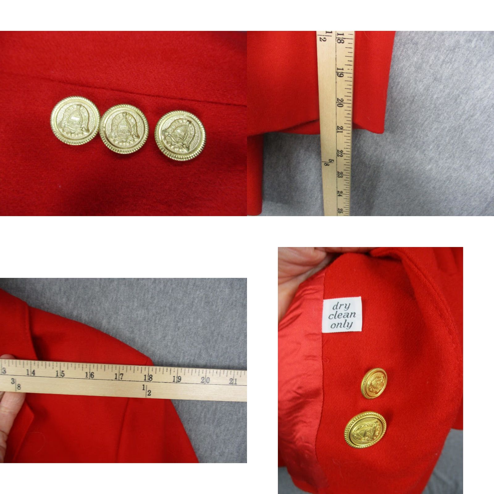 Pendleton VINTAGE Pendleton Blazer Womens 18 Red Wool Gold Buttons Pockets Made USA 70s Jacket Womens Red Wool Blazer 70s Vintage Cheap Shipping Size XXL / US 16-18 / IT 52-54 - 8 Thumbnail