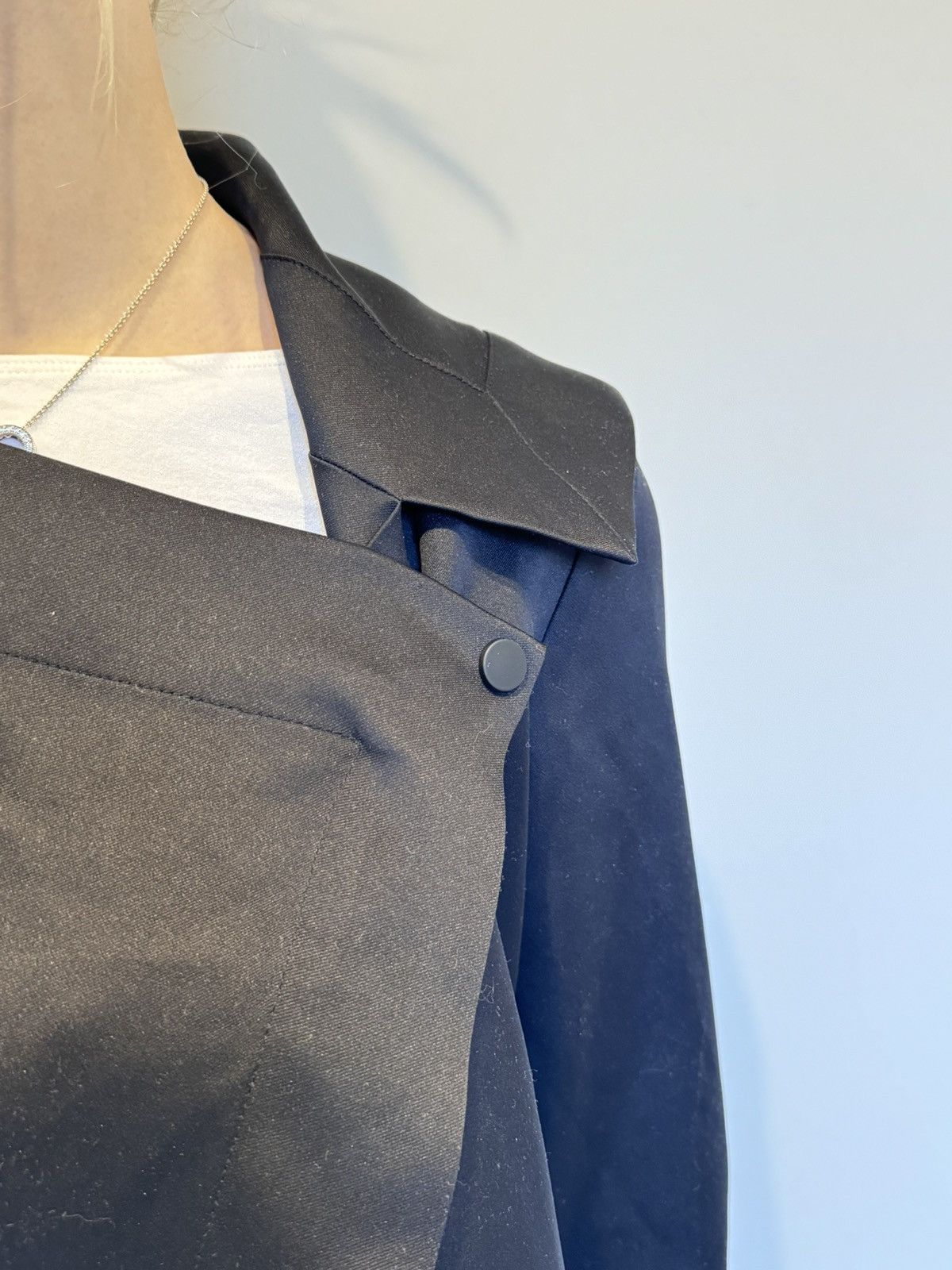 Cop Copine × Japanese Brand Cop. Copine Y2K Asymmetric Jacket Like Rick Owens Size XS / US 0-2 / IT 36-38 - 5 Thumbnail