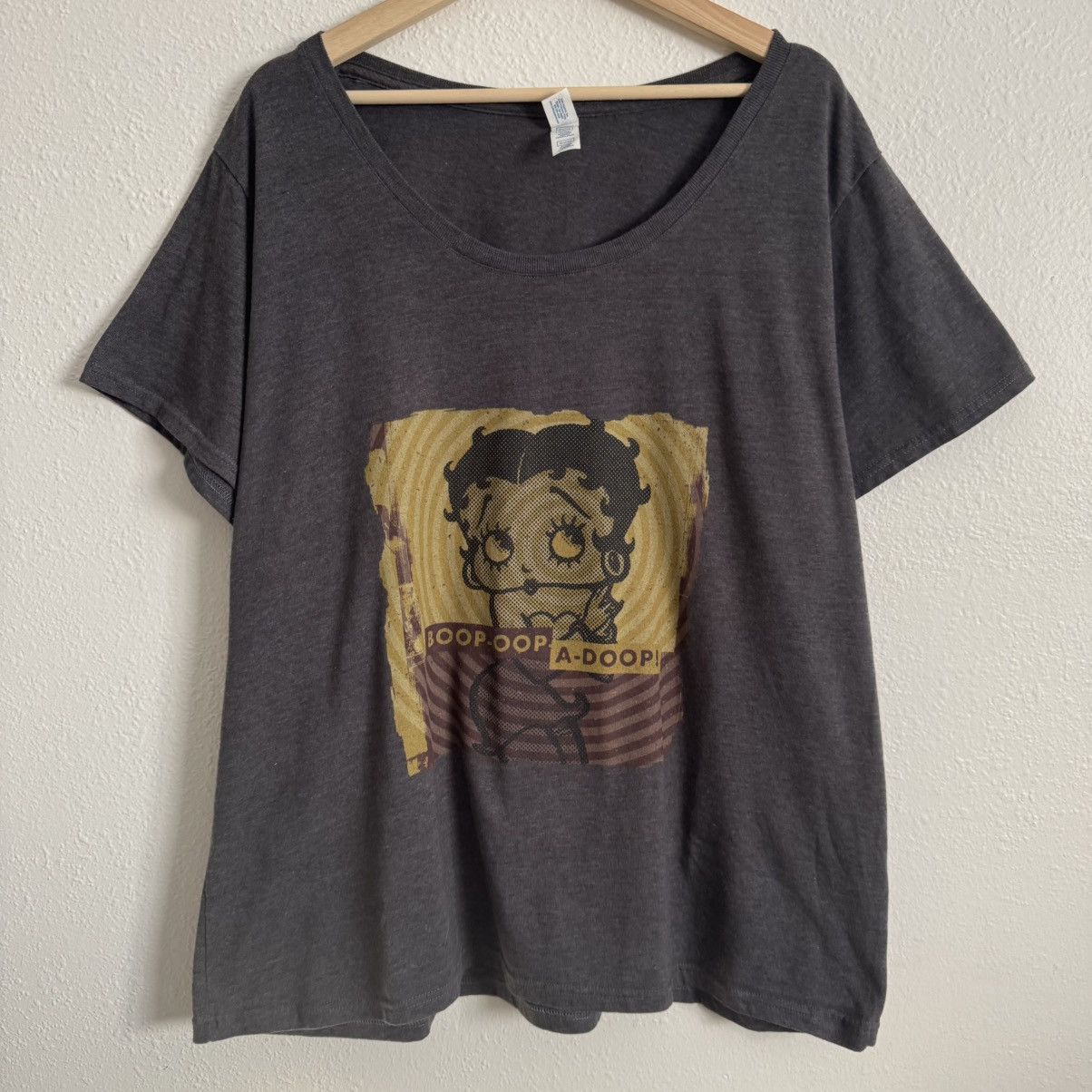 Other BETTY BOOP Grey Yellow Retro Pop Art Curvy Short Sleeve Tee Size 3XL / US 20-22 - 1 Thumbnail