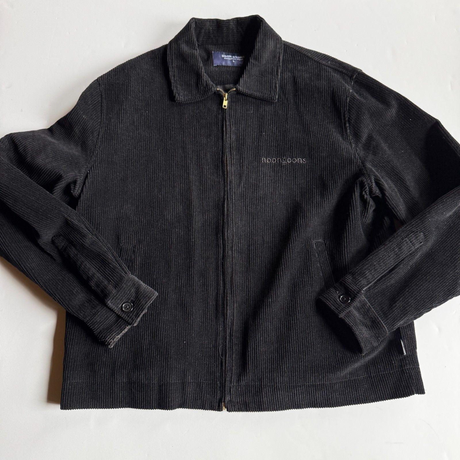 Noon Goons Noon Goons Clubhouse Black Corduroy Zip Jacket – Men's Large Size US L / EU 52-54 / 3 - 1 Thumbnail