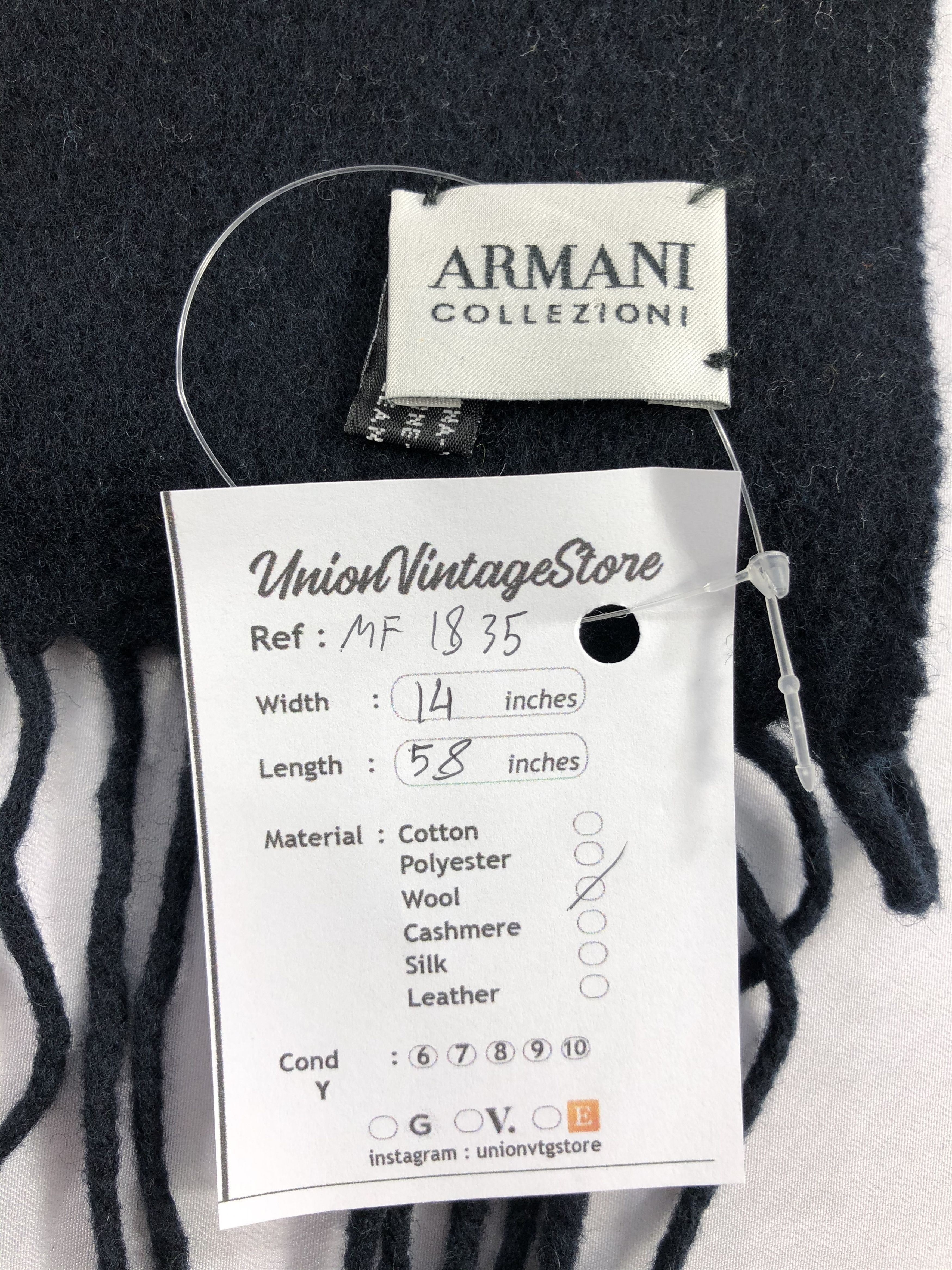 Armani Collezioni Vintage Armani Collezioni Scarf/Muffler/Neckwear MF1835 Size ONE SIZE - 6 Thumbnail