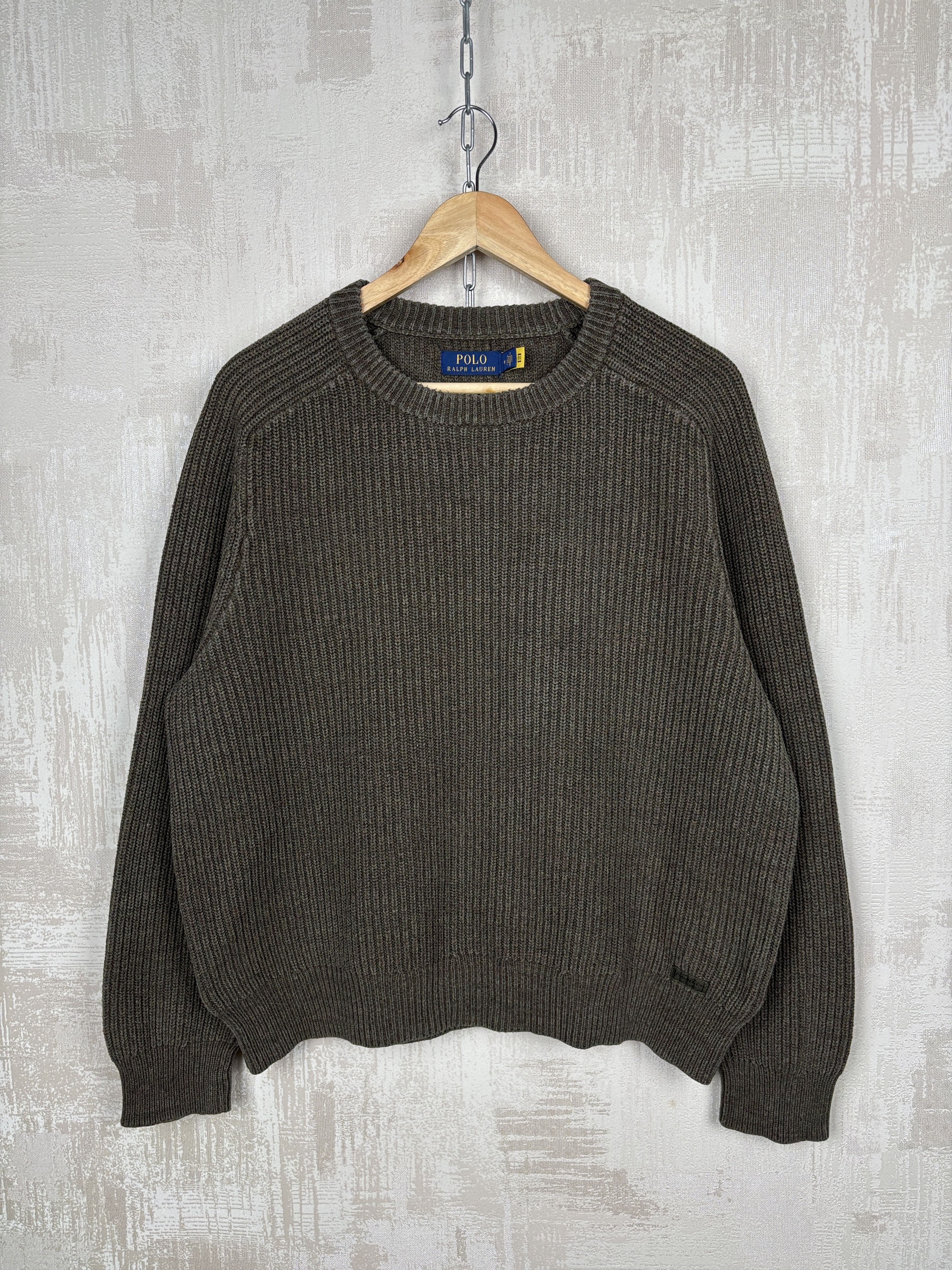 Polo Ralph Lauren Polo Ralph Lauren Crew Neck Fisherman Sweater Olive Size US M / EU 48-50 / 2 - 1 Thumbnail