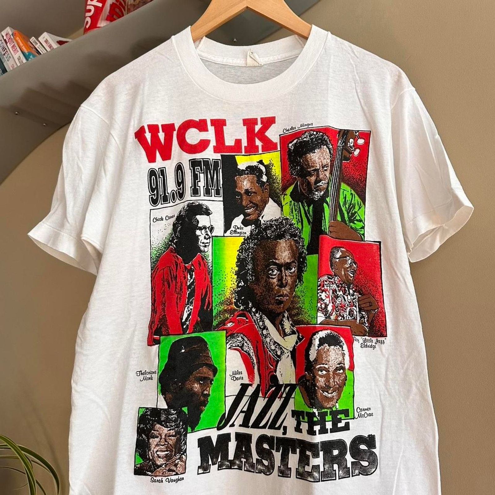 Band Tees × Fruit Of The Loom × Vintage Vintage WCLK 99.9 FM Jazz Shirt Size US L / EU 52-54 / 3 - 2 Thumbnail