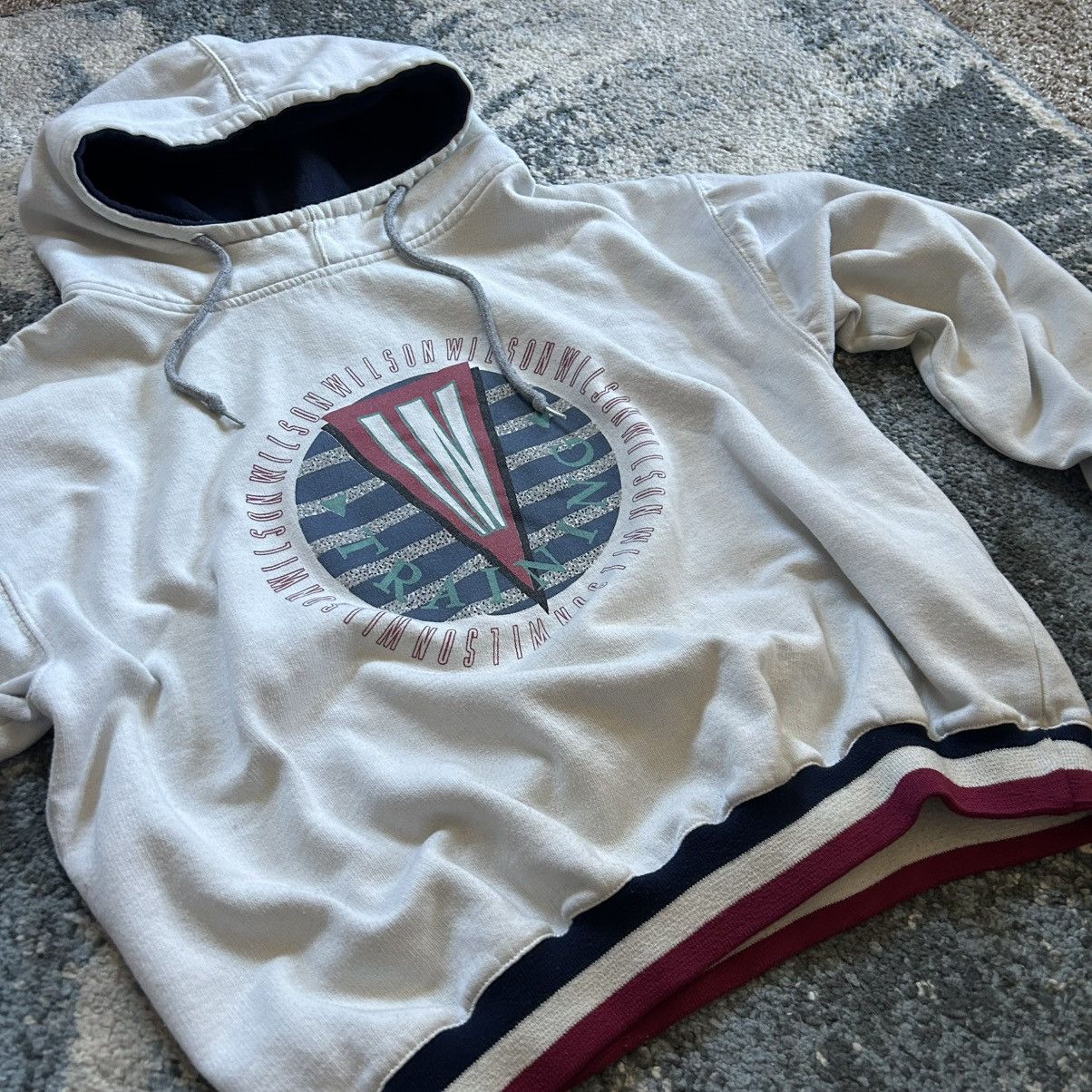 Wilson 90s WiLSON iN TRAiNiNG WiDE BOXY CROP FUNNEL NECK SWEATSHiRT Size M / US 6-8 / IT 42-44 - 12 Thumbnail