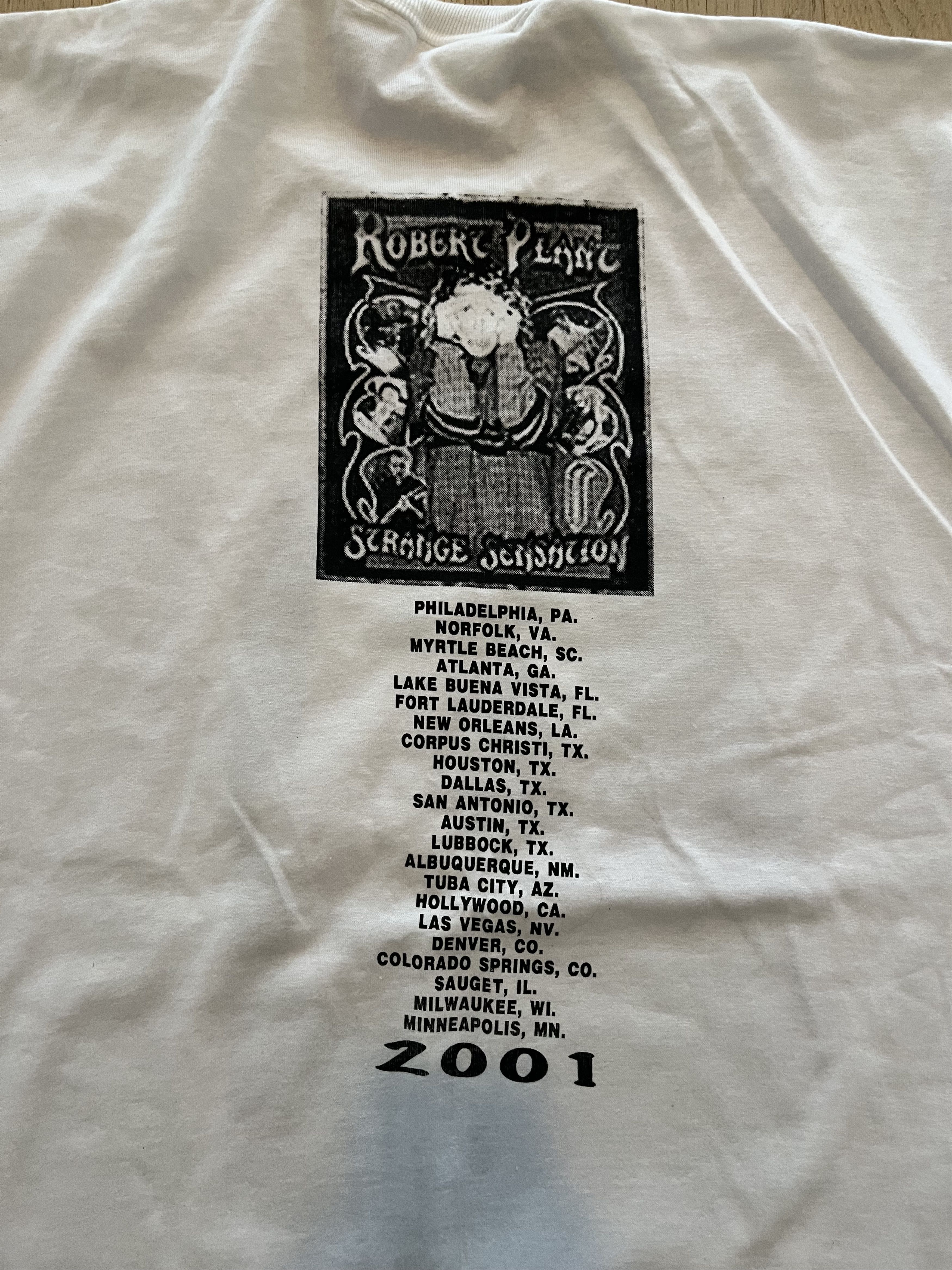 Jerzees Robert Plant Strange Sensation Tour 01' Tee Size US XL / EU 56 / 4 - 4 Thumbnail
