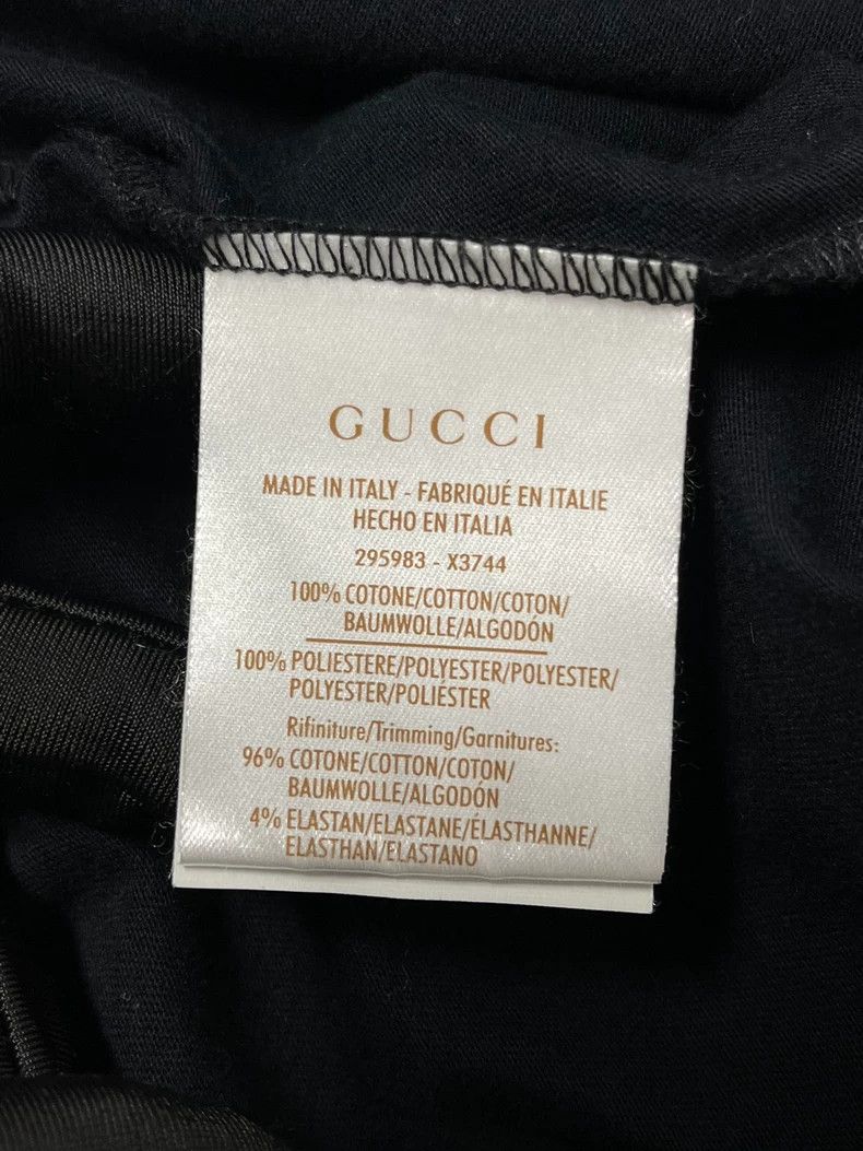 Gucci Gucci Black stitched nylon striped short-sleeved Polo shirt Size US XL / EU 56 / 4 - 6 Thumbnail