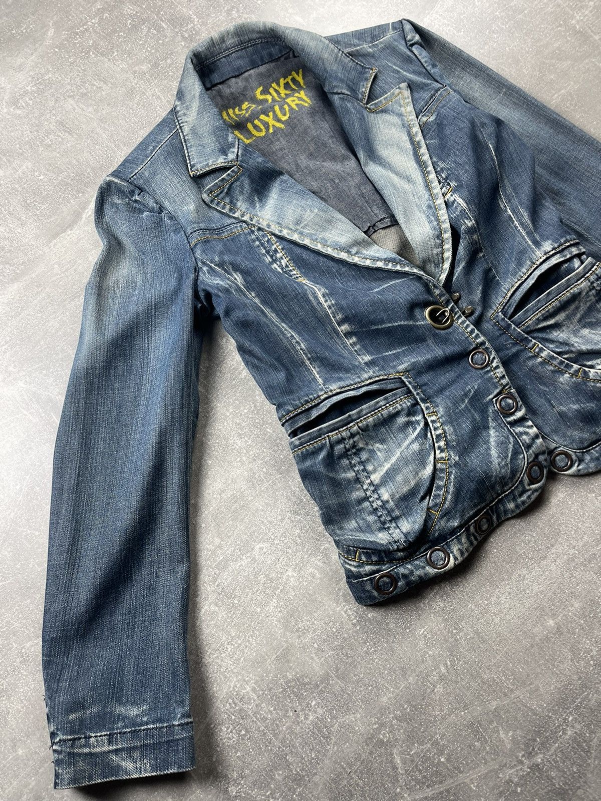 Miss Sixty Y2k Miss Sixty Luxury Vintage Denim Blazer Jacket Size M / US 6-8 / IT 42-44 - 6 Thumbnail