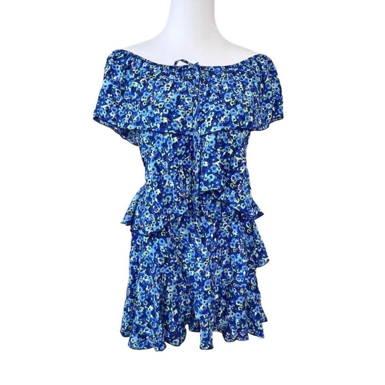 Zara Zara Tiered Blue Floral Cottagecore Jumpsuit Romper MEDIUM Size M / US 6-8 / IT 42-44 - 3 Thumbnail