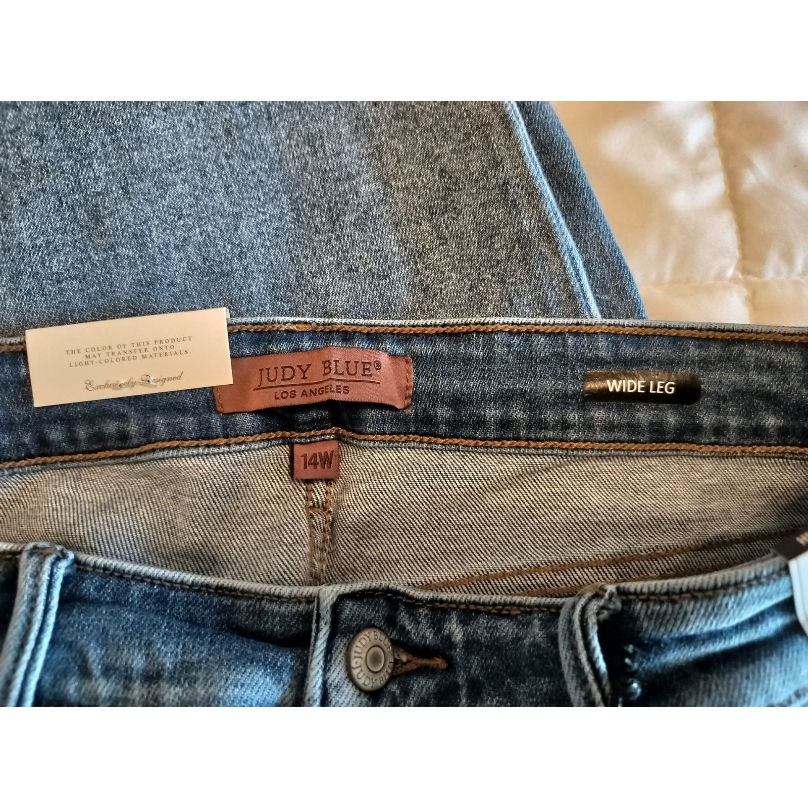 Judy Blue Judy Blue Women's High Waist Wide Leg Jeans - Size 14W Size 34" / US 12 / IT 48 - 8 Thumbnail