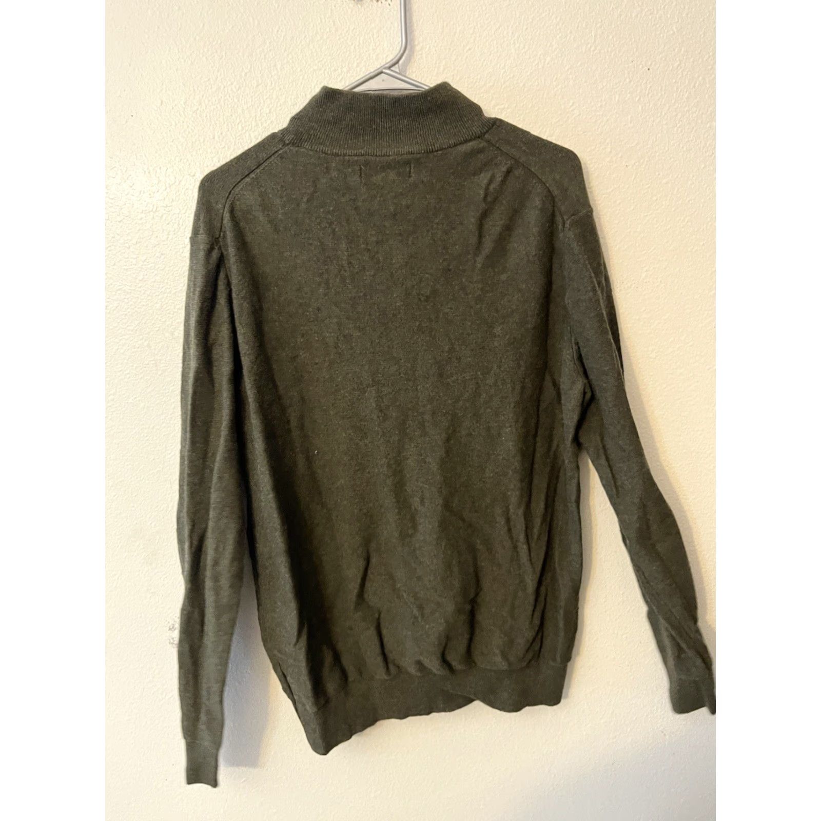 Vintage Wilkins Sweater Shirt Mens L Green 1/4 Zip Cotton Med Weight Size US L / EU 52-54 / 3 - 3 Thumbnail