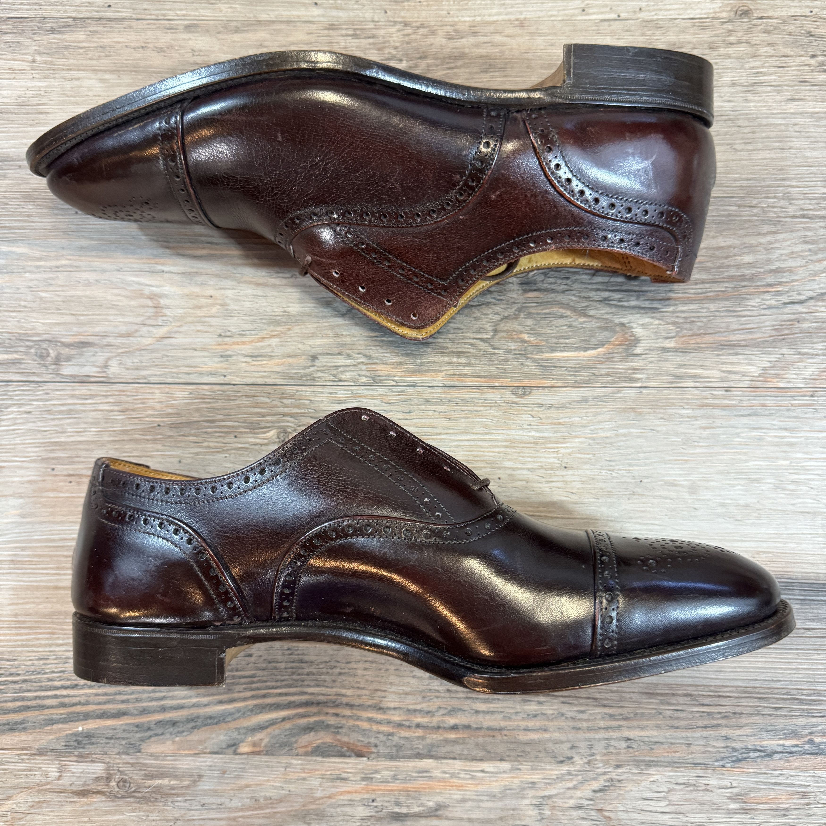 Tricker's × Vintage Vintage Deadstock KENSINGTON TOECAP OXFORD CITY SHOE Size US 9 / EU 42 - 5 Thumbnail