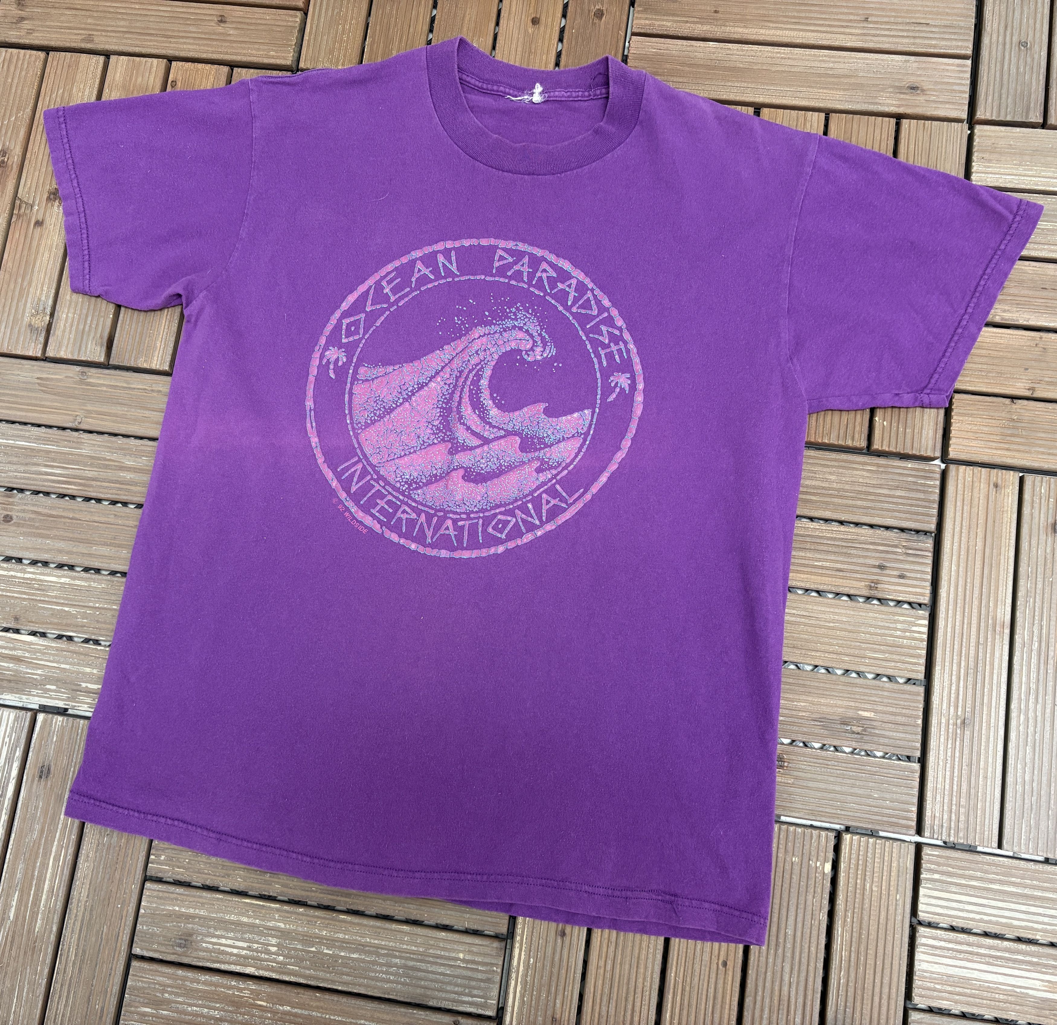 Vintage Ocean Paradise International Vintage Purple T-Shirt Tee Size US L / EU 52-54 / 3 - 4 Thumbnail