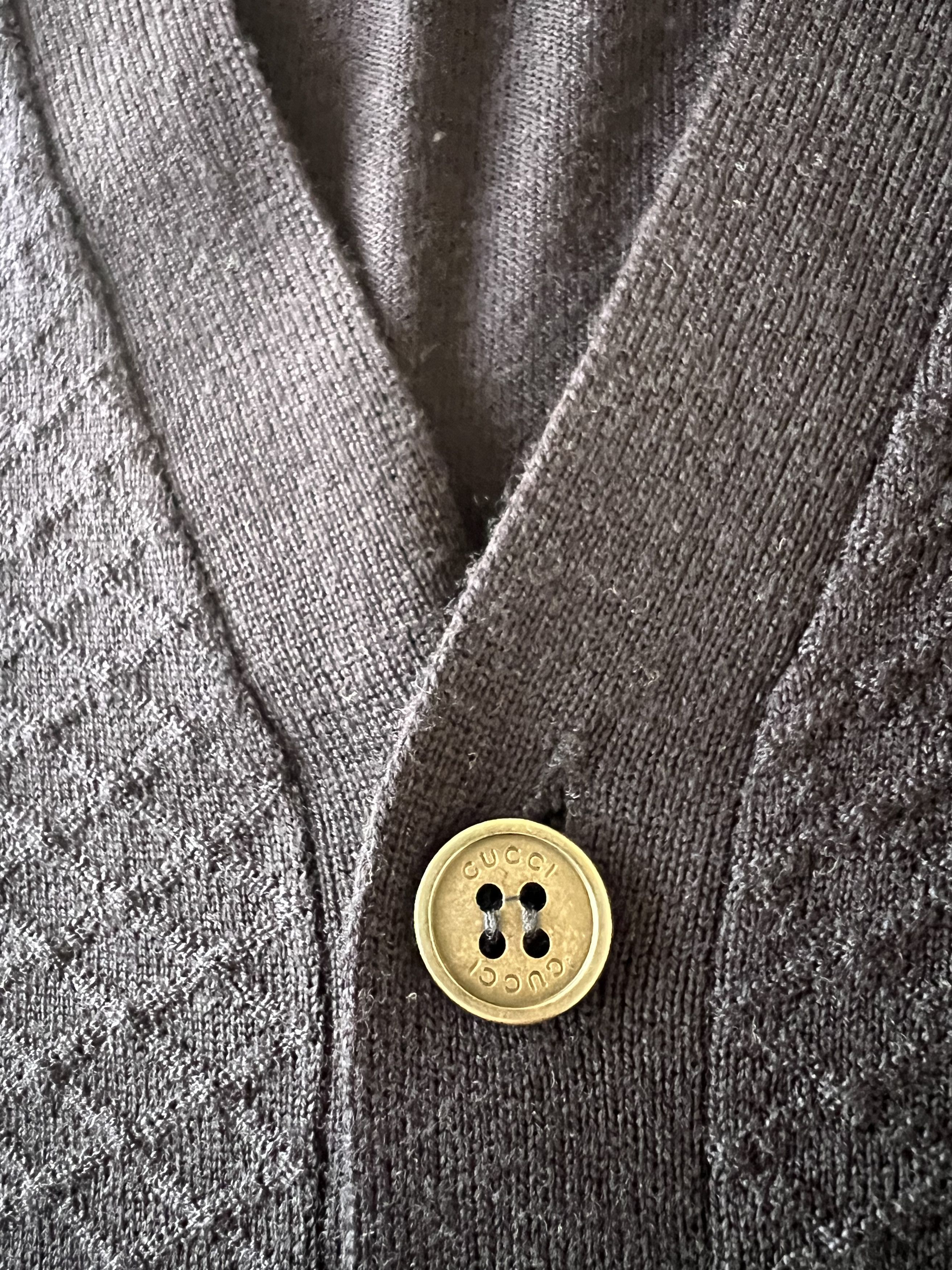 Gucci Gucci Blue Wool Cardigan Size US L / EU 52-54 / 3 - 4 Thumbnail