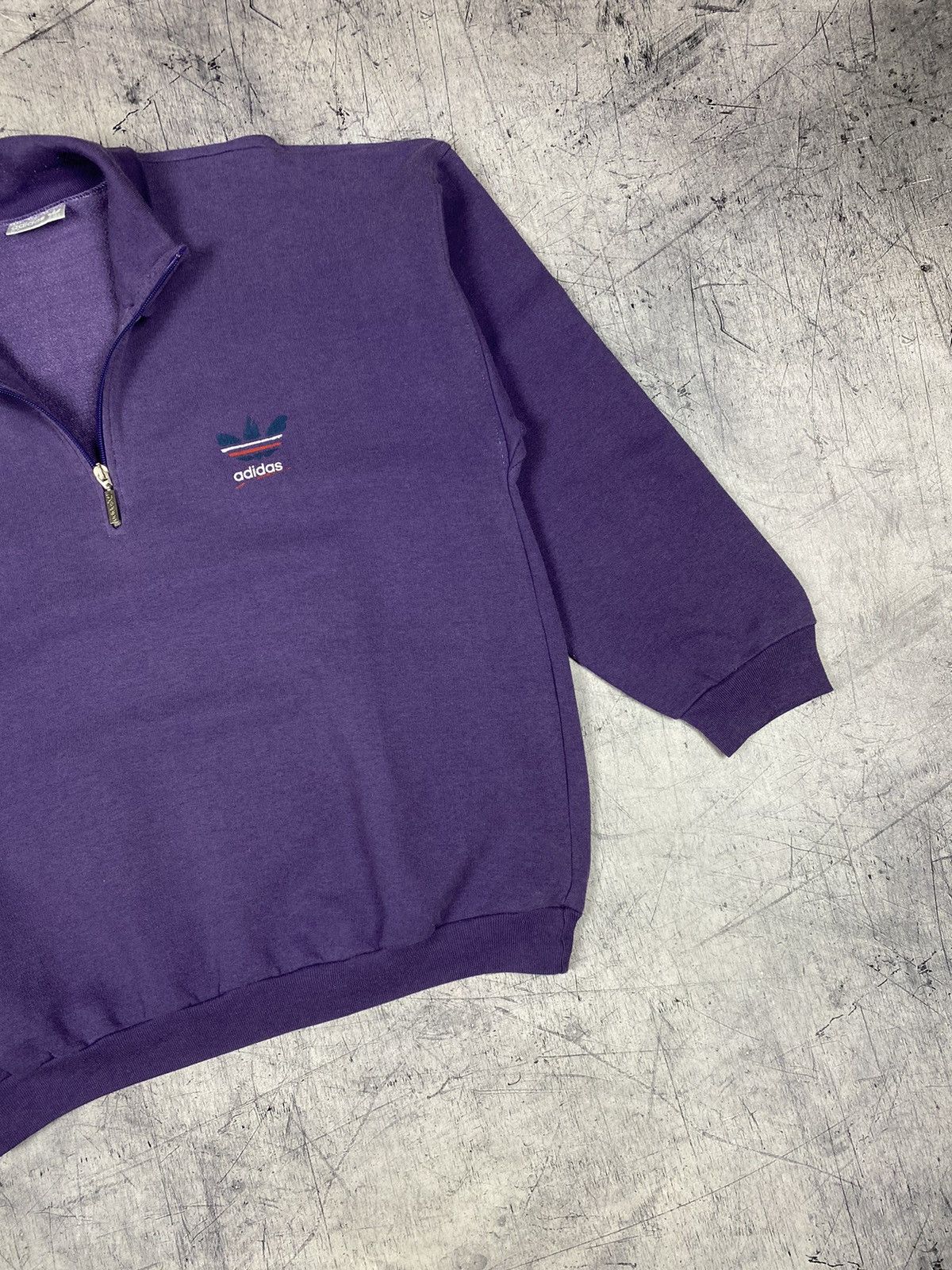 Adidas Vintage 90s Adidas Zip Up 1/2 Sweater Sweatshirt Hoodie Size US M / EU 48-50 / 2 - 3 Thumbnail