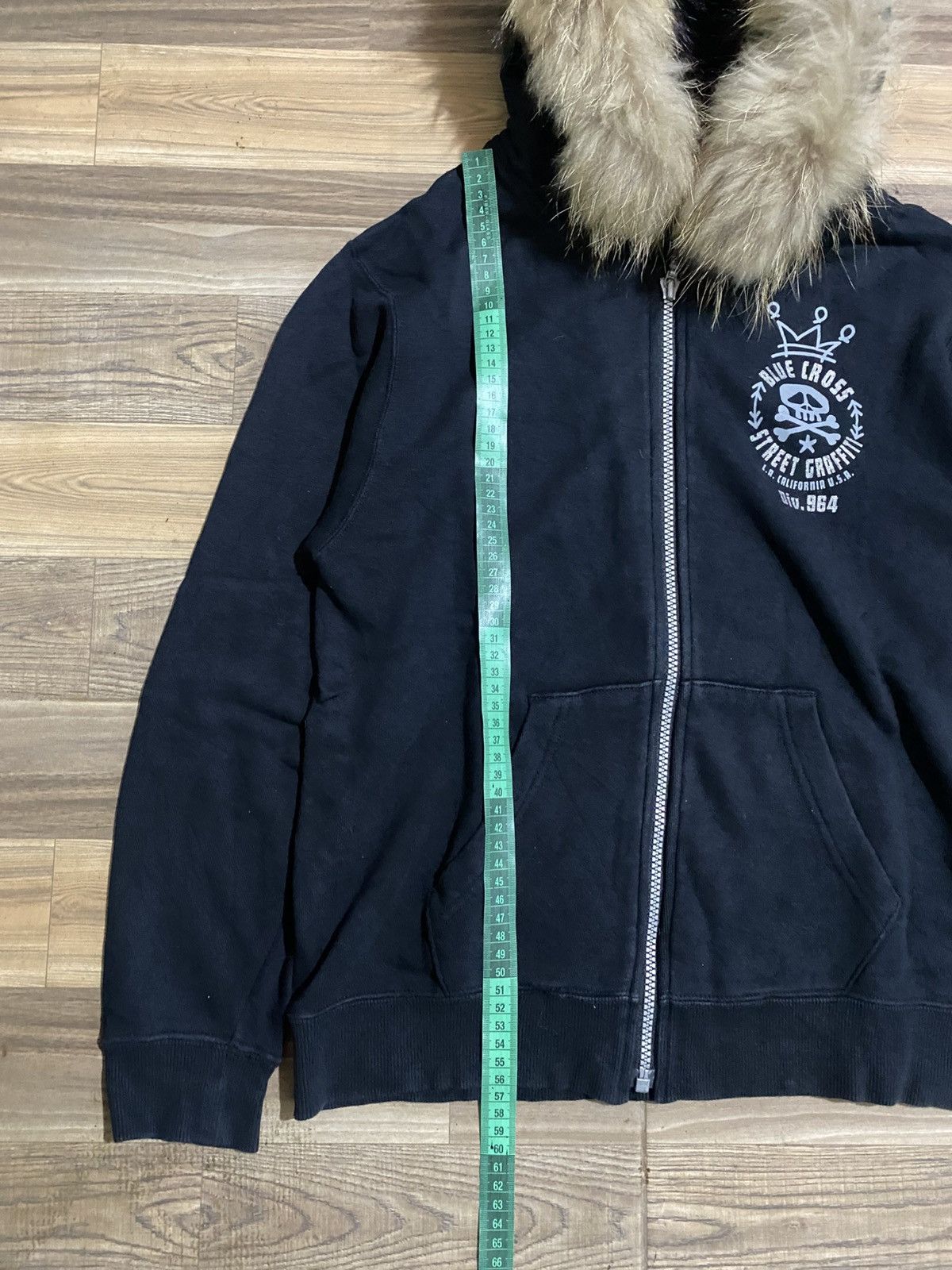 Japanese Brand BLUE CROSS SKULL FUR HOODIES Size M / US 6-8 / IT 42-44 - 12 Thumbnail