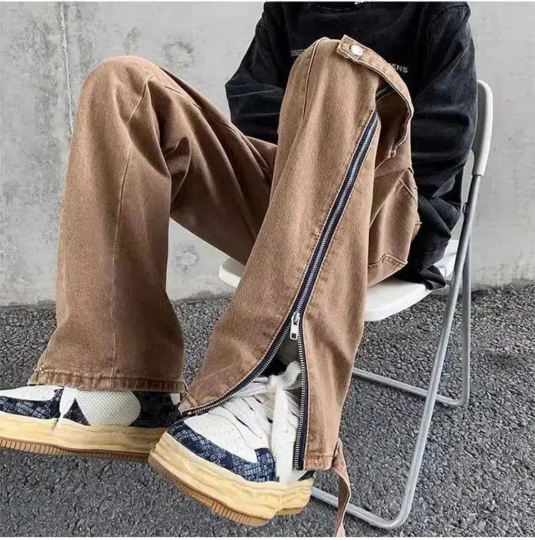 Japanese Brand Straight Split Side Zipper Jeans Size US 32 / EU 48 - 3 Thumbnail