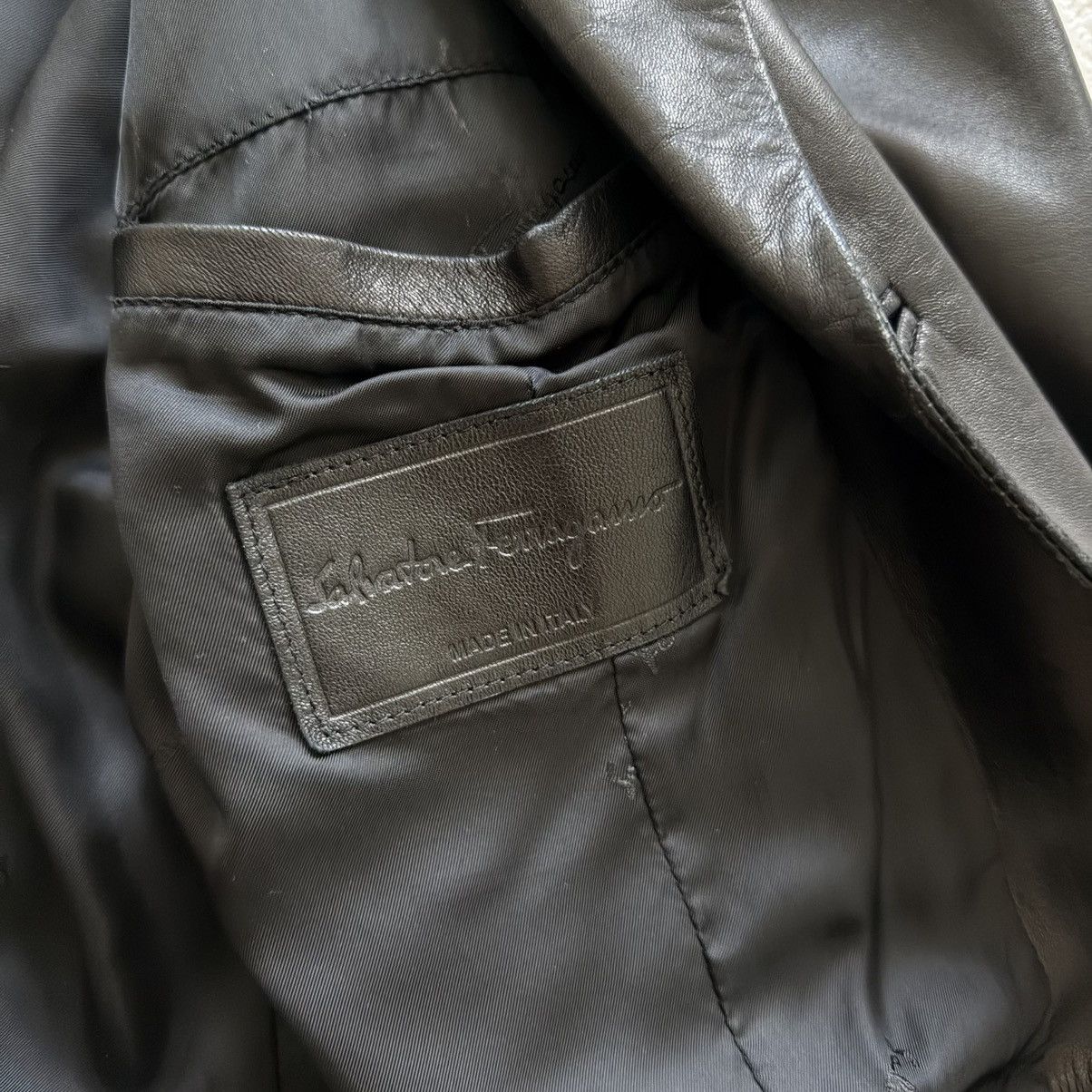 Salvatore Ferragamo Salvatore Ferragamo Leather Blazer Size 52R - 5 Thumbnail