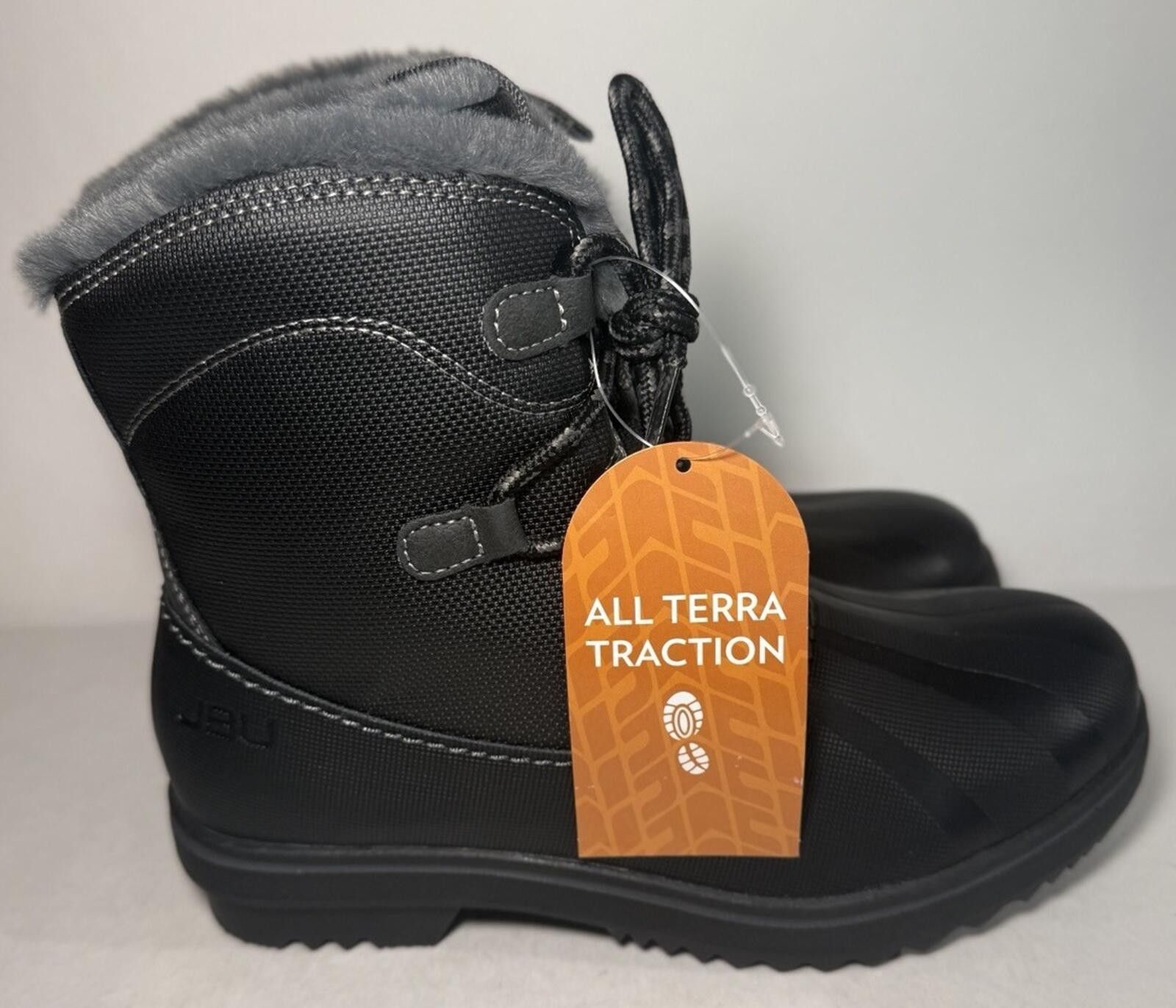 Other JBU Brisky Women Lace Up Casual Water Resistant Boots Black Size US 6.5 / IT 36.5 - 3 Thumbnail