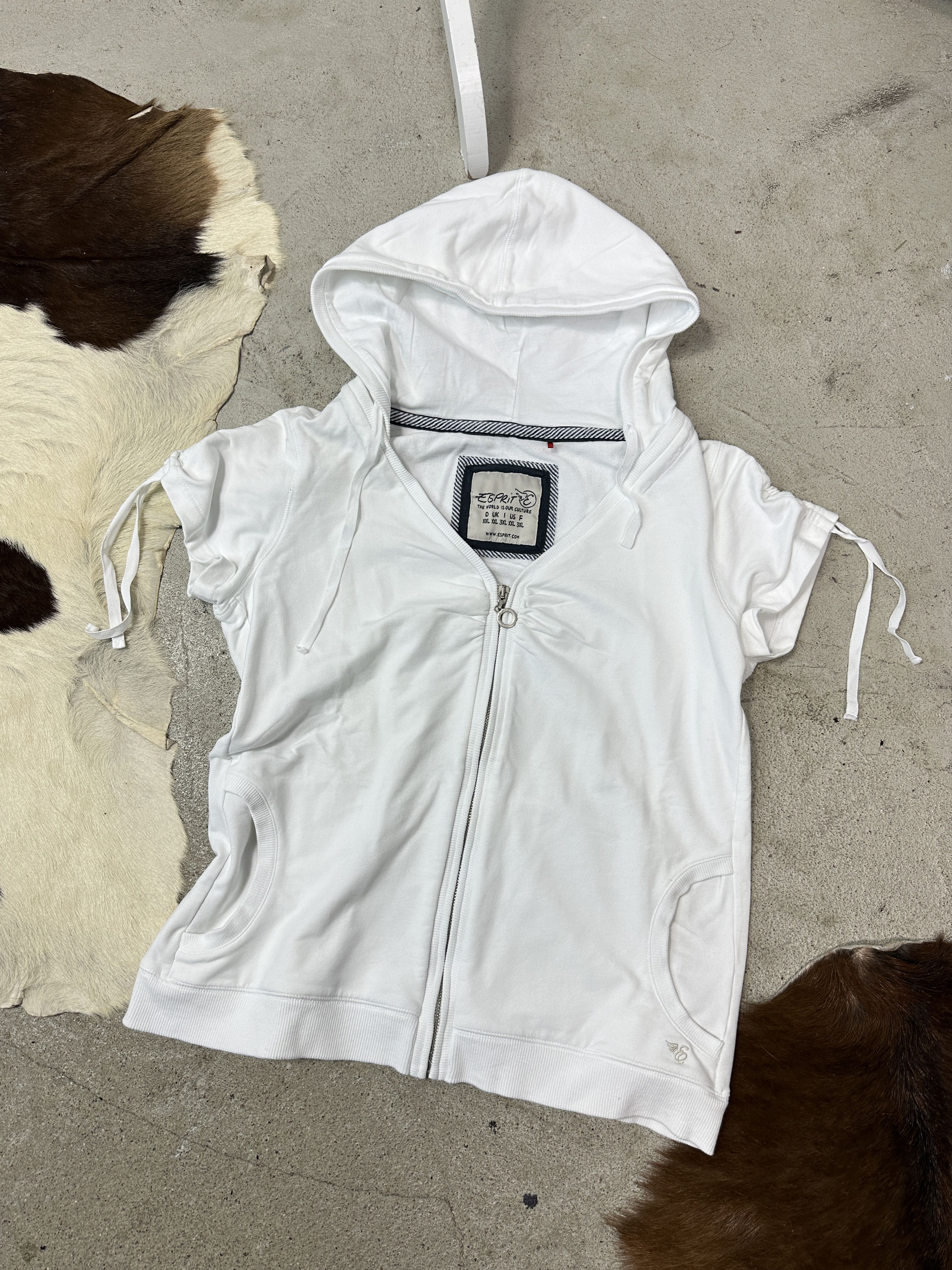 Vintage Vintage Sporty Streetwear Short Sleeve Hoodie Y2K Size XXL / US 16-18 / IT 52-54 - 2 Thumbnail