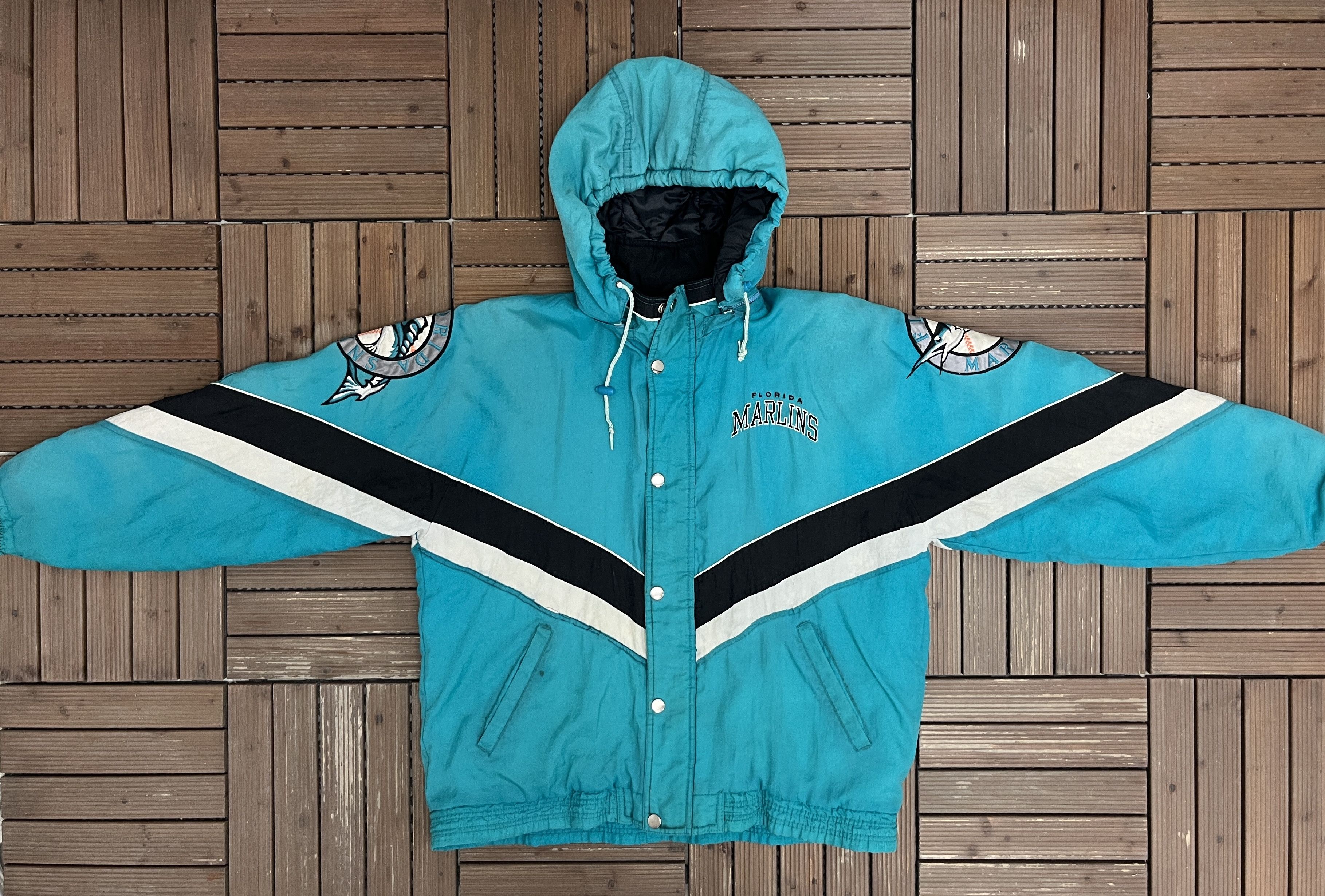 Starter × Vintage Florida Marlins Embroidered Vintage Teal Starter Jacket Size US L / EU 52-54 / 3 - 5 Thumbnail