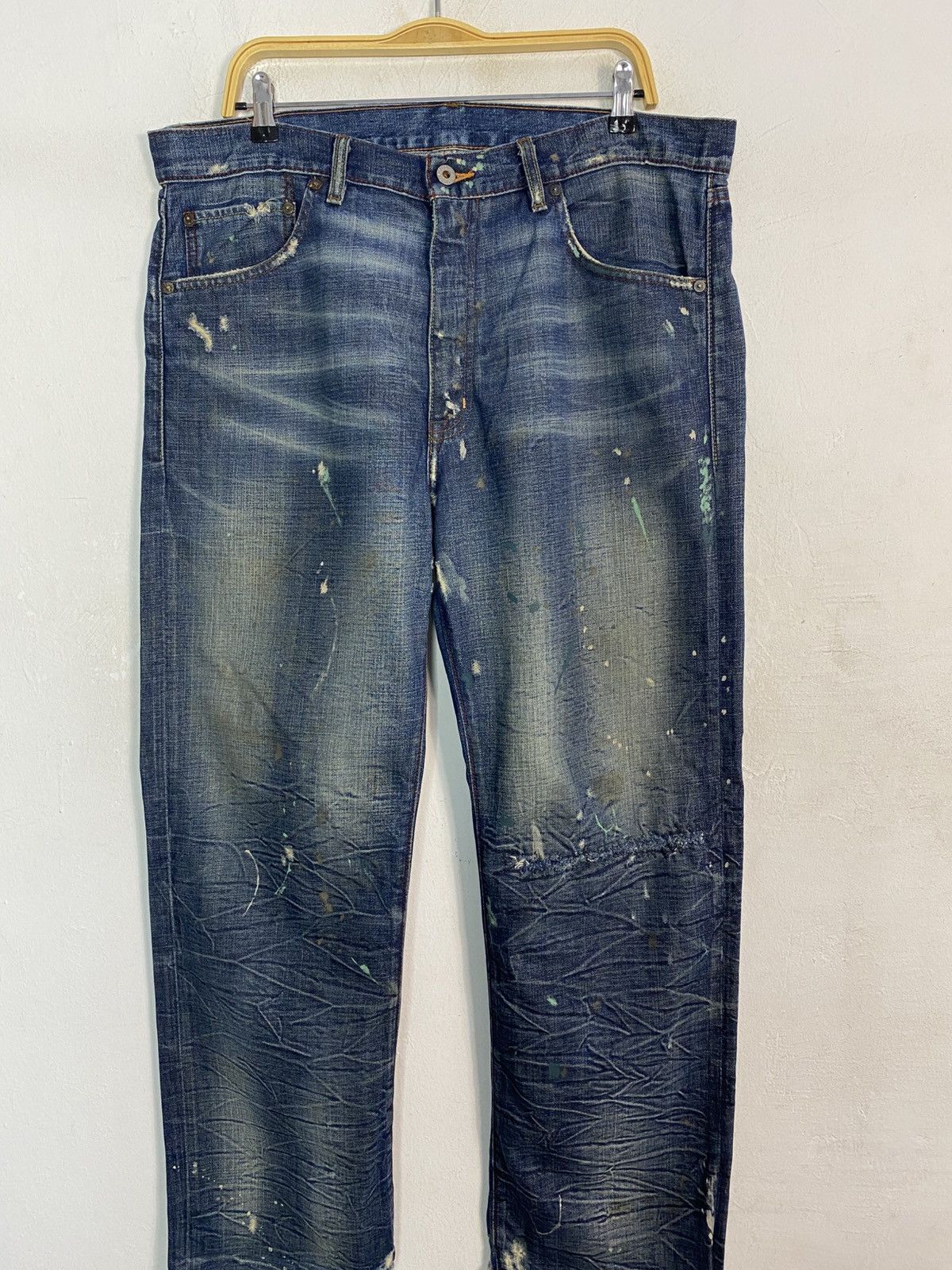 Ralph Lauren Ralph Lauren Distressed Denim Jeans Paint Splatter Size 39 Size US 39 - 3 Thumbnail