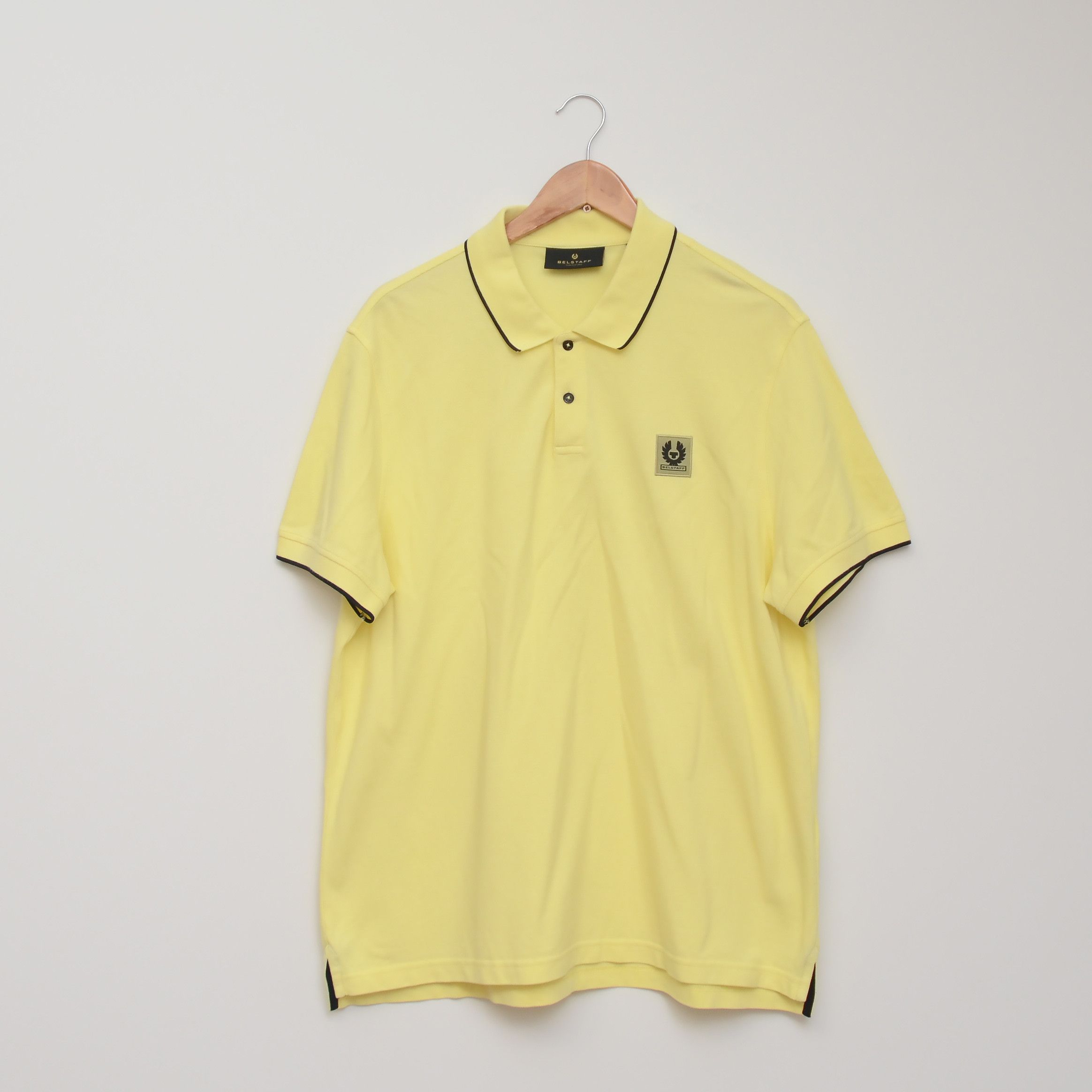Belstaff Belstaff Tipped Polo Shirt XXL Lemon Yellow Premium Tee Size US XXL / EU 58 / 5 - 1 Thumbnail